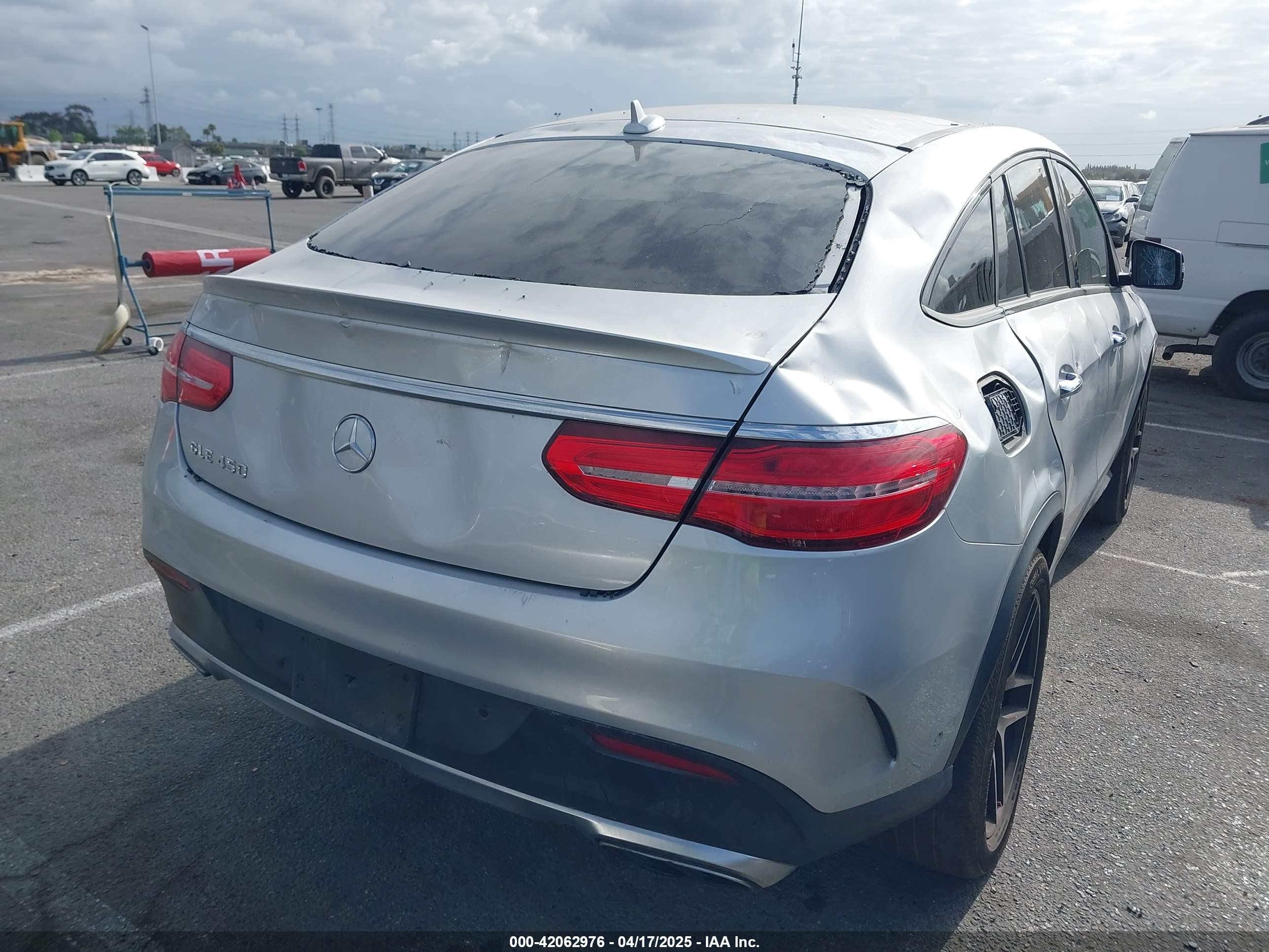 2016 Mercedes-benz Gle 450 Amg Coupe 4matic Серебряный vin: 4JGED6EB2GA042225