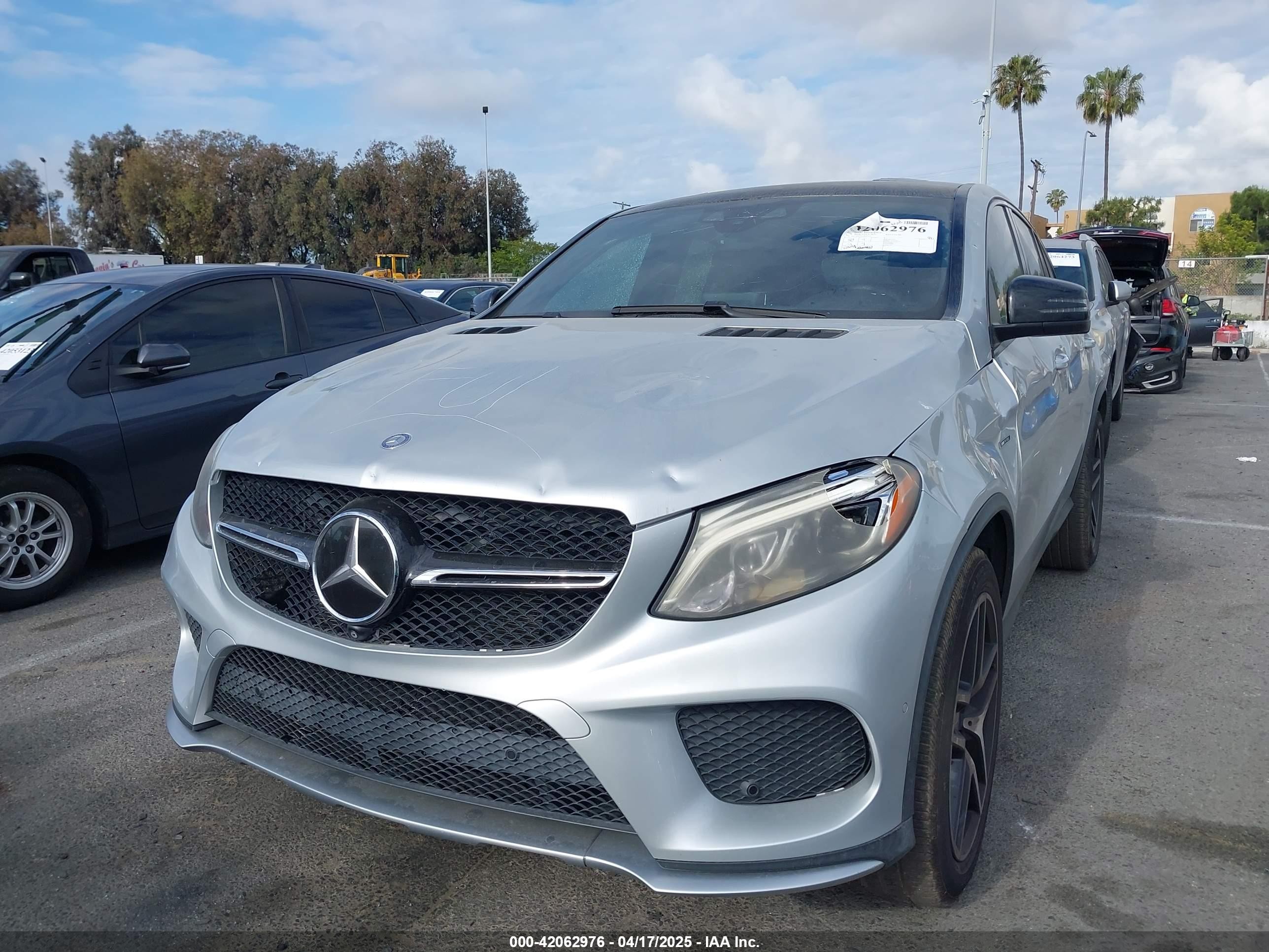 2016 Mercedes-benz Gle 450 Amg Coupe 4matic Серебряный vin: 4JGED6EB2GA042225