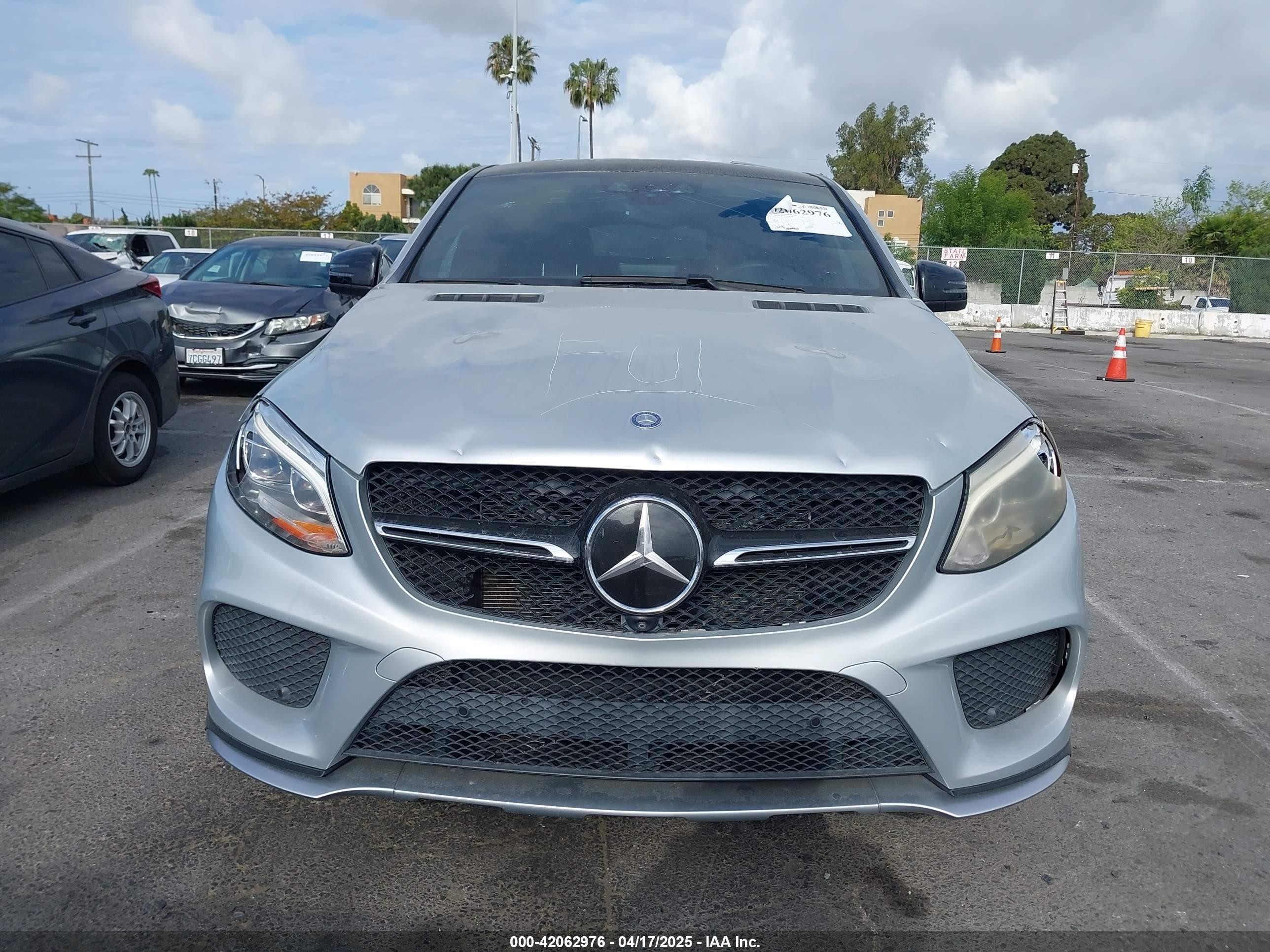 2016 Mercedes-benz Gle 450 Amg Coupe 4matic Серебряный vin: 4JGED6EB2GA042225