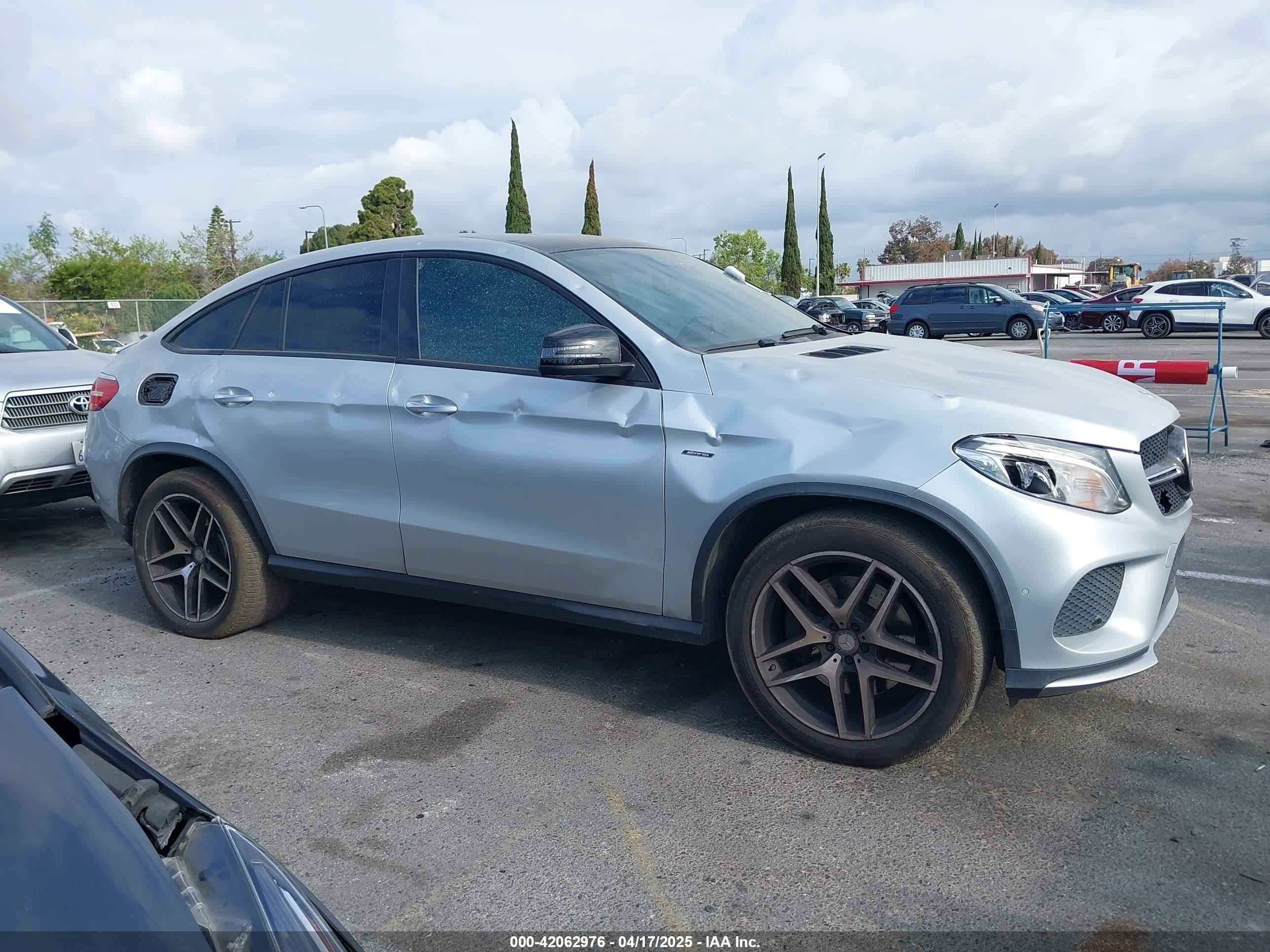 2016 Mercedes-benz Gle 450 Amg Coupe 4matic Серебряный vin: 4JGED6EB2GA042225