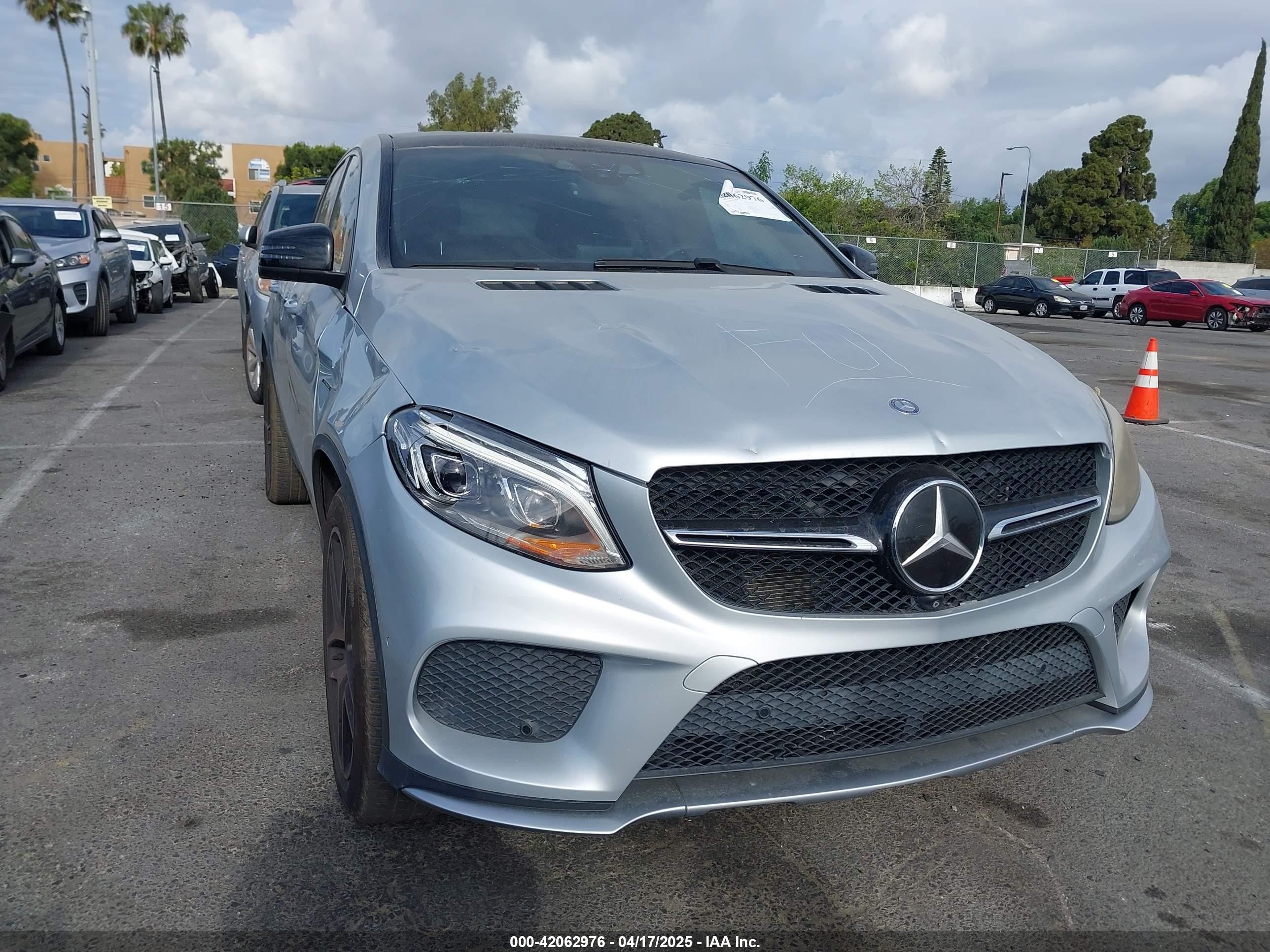 2016 Mercedes-benz Gle 450 Amg Coupe 4matic Серебряный vin: 4JGED6EB2GA042225