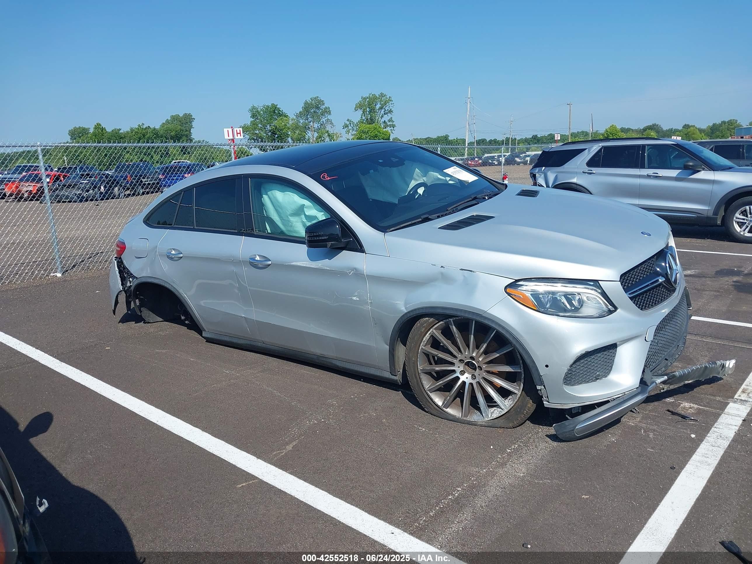 2016 Mercedes-benz Gle 450 Amg Coupe 4matic Gray vin: 4JGED6EB3GA010626