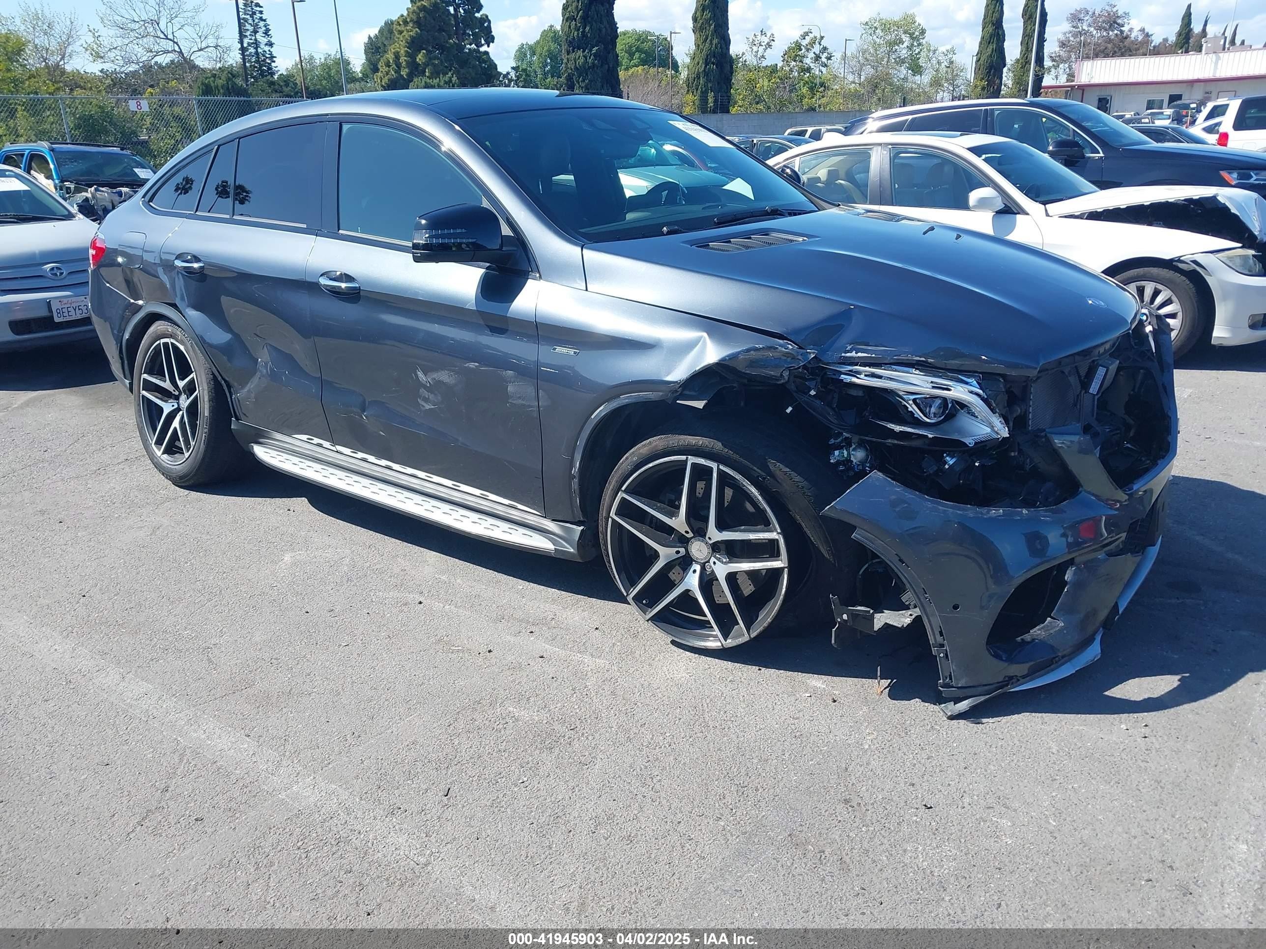 2016 Mercedes-benz Gle 450 Amg Coupe 4matic Gray vin: 4JGED6EB3GA031444