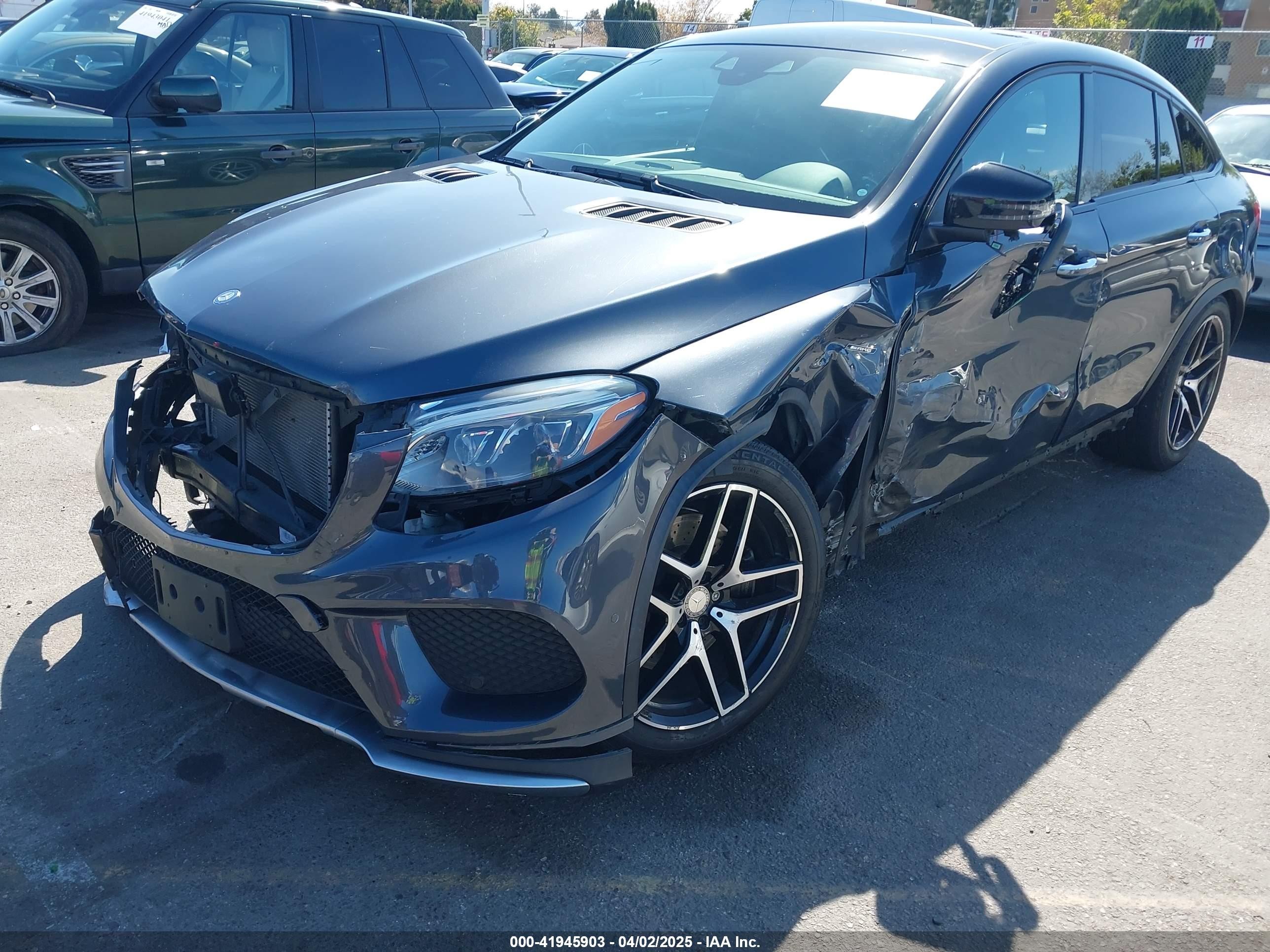 2016 Mercedes-benz Gle 450 Amg Coupe 4matic Gray vin: 4JGED6EB3GA031444