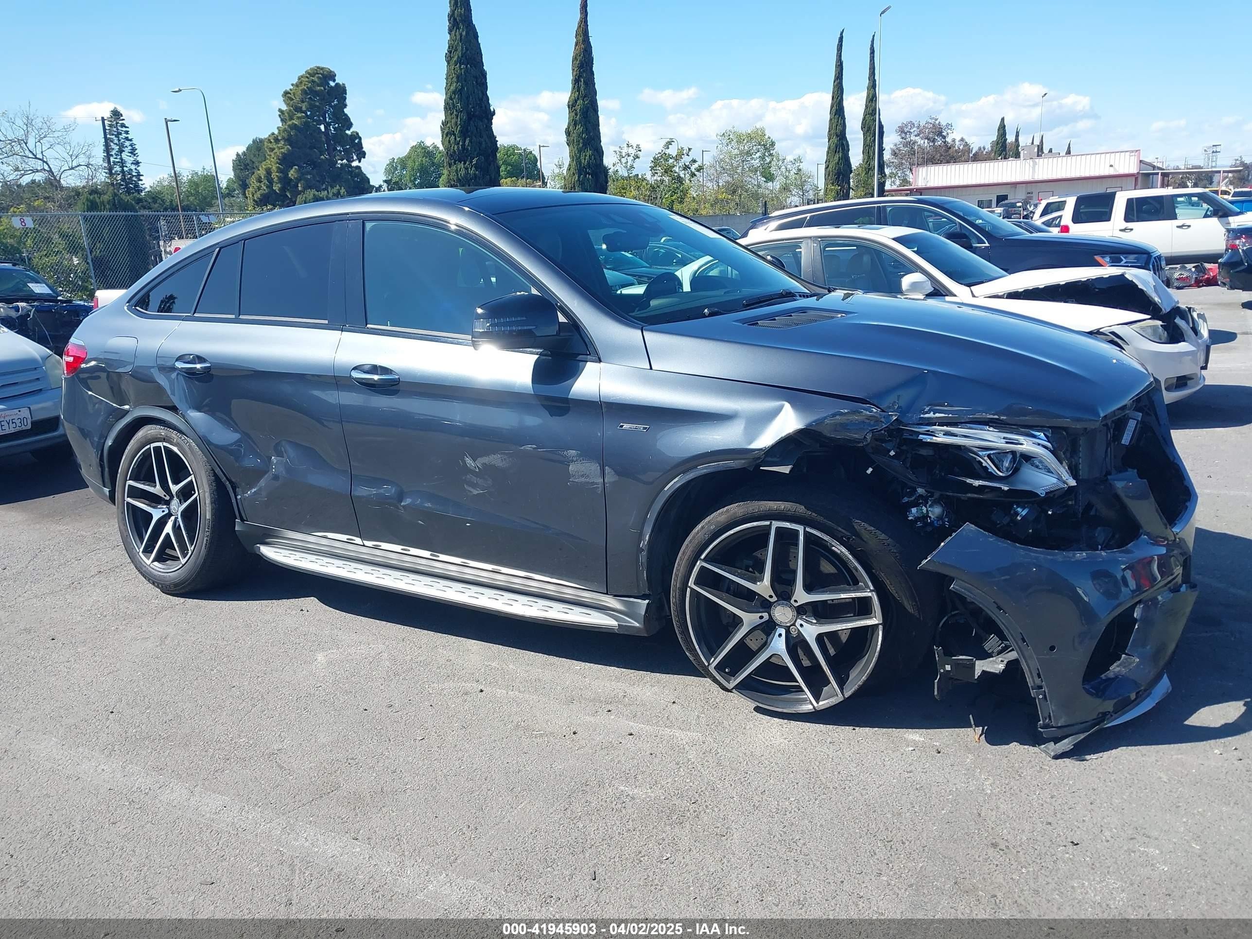 2016 Mercedes-benz Gle 450 Amg Coupe 4matic Gray vin: 4JGED6EB3GA031444