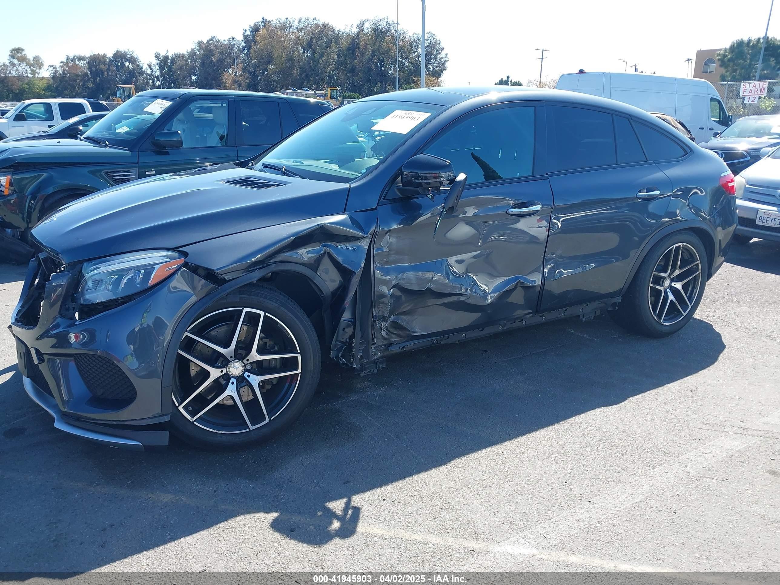 2016 Mercedes-benz Gle 450 Amg Coupe 4matic Gray vin: 4JGED6EB3GA031444