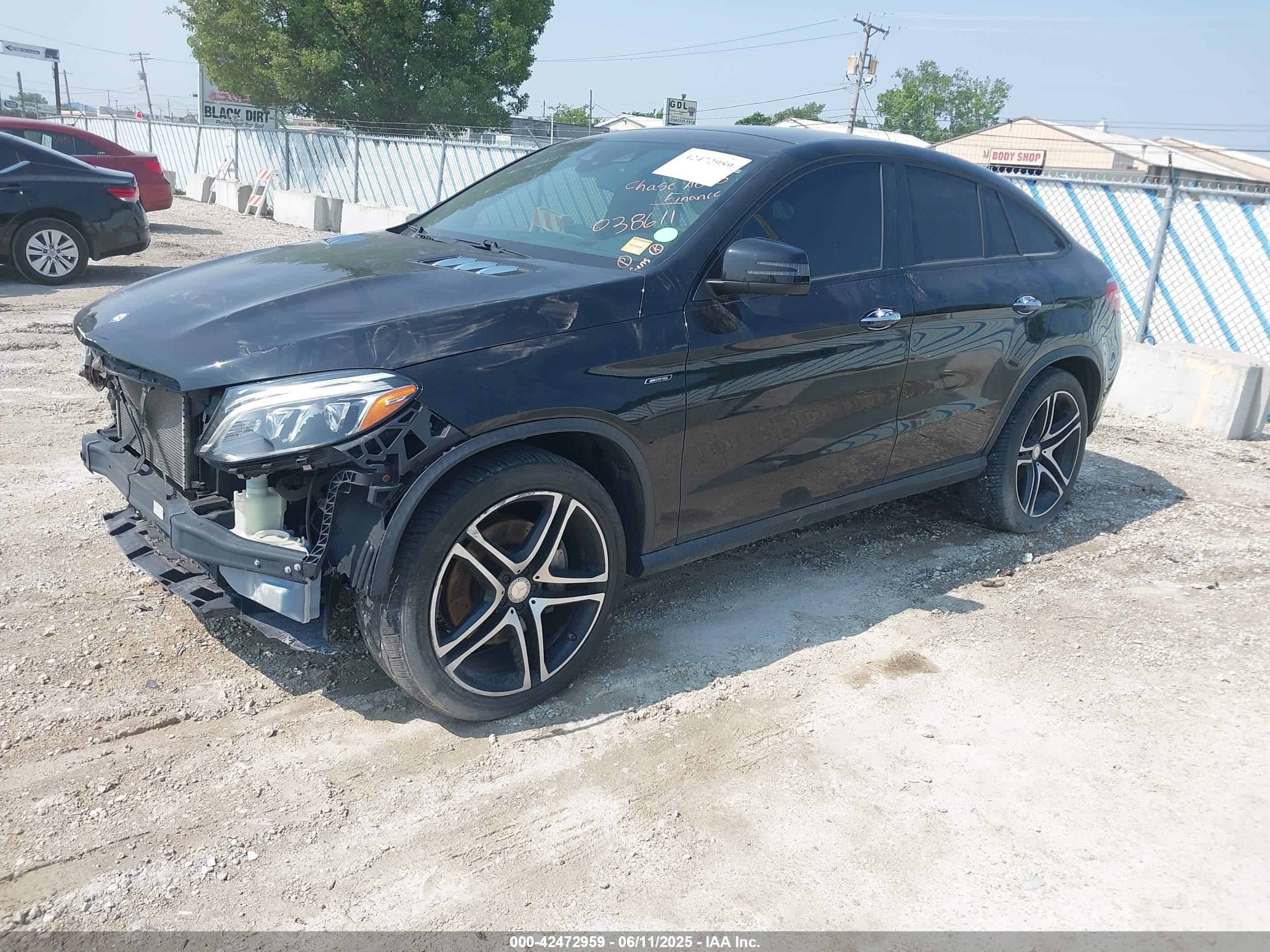 2016 Mercedes-benz Gle 450 Amg Coupe 4matic Black vin: 4JGED6EB9GA038611