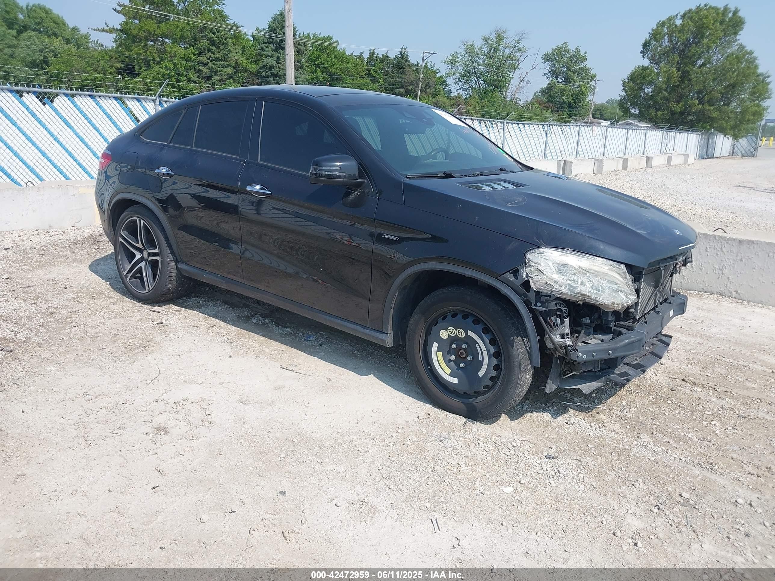 2016 Mercedes-benz Gle 450 Amg Coupe 4matic Black vin: 4JGED6EB9GA038611