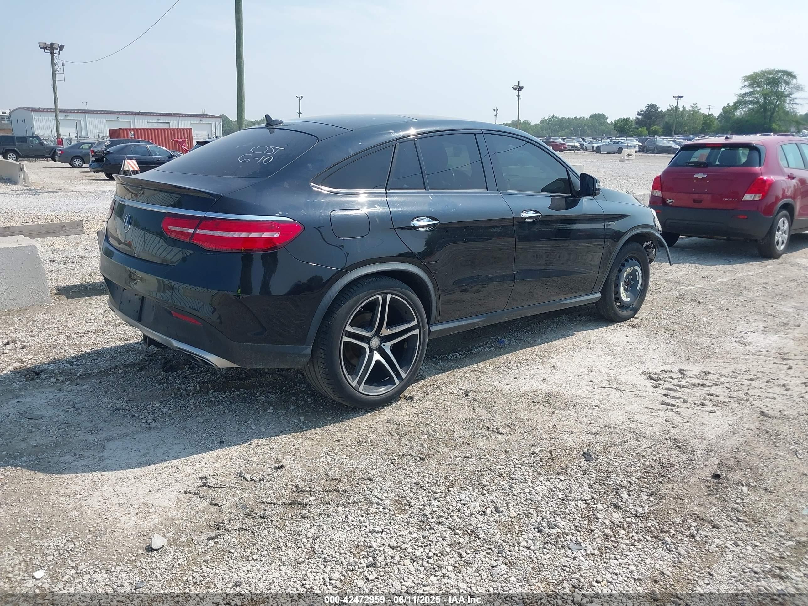 2016 Mercedes-benz Gle 450 Amg Coupe 4matic Black vin: 4JGED6EB9GA038611