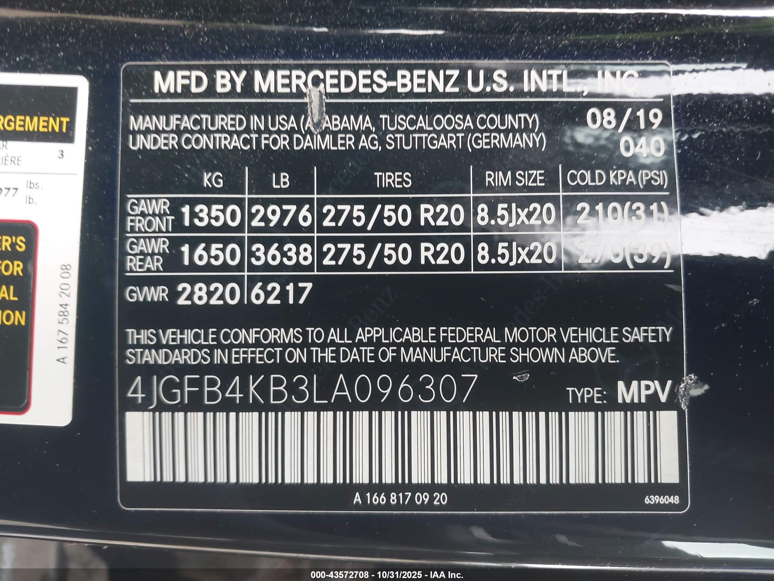 2020 Mercedes-benz Gle 350 4matic Черный vin: 4JGFB4KB3LA096307