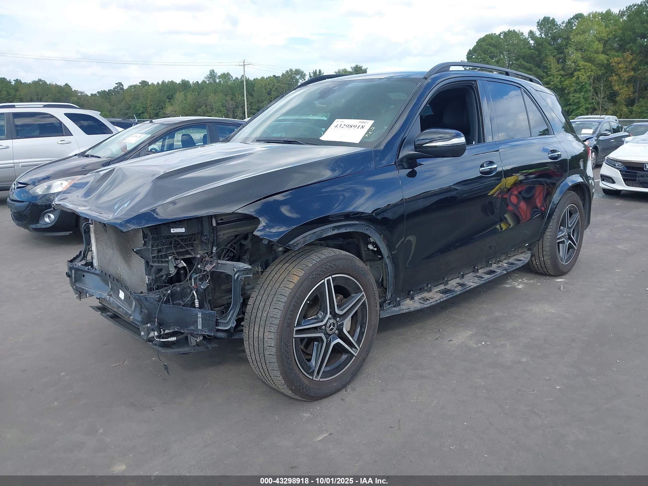 2022 Mercedes-benz Gle 350 4matic Черный vin: 4JGFB4KB8NA785004