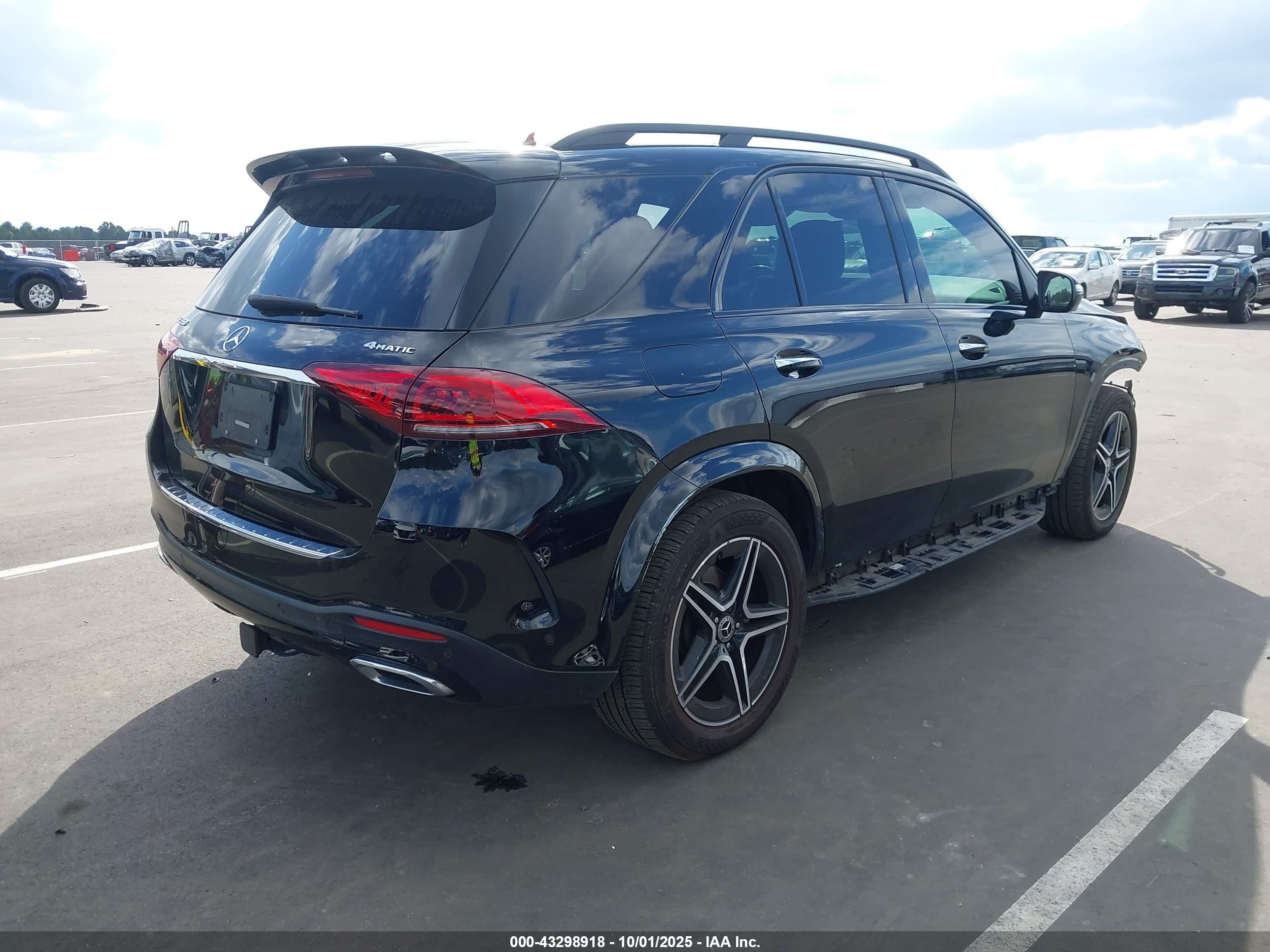2022 Mercedes-benz Gle 350 4matic Черный vin: 4JGFB4KB8NA785004