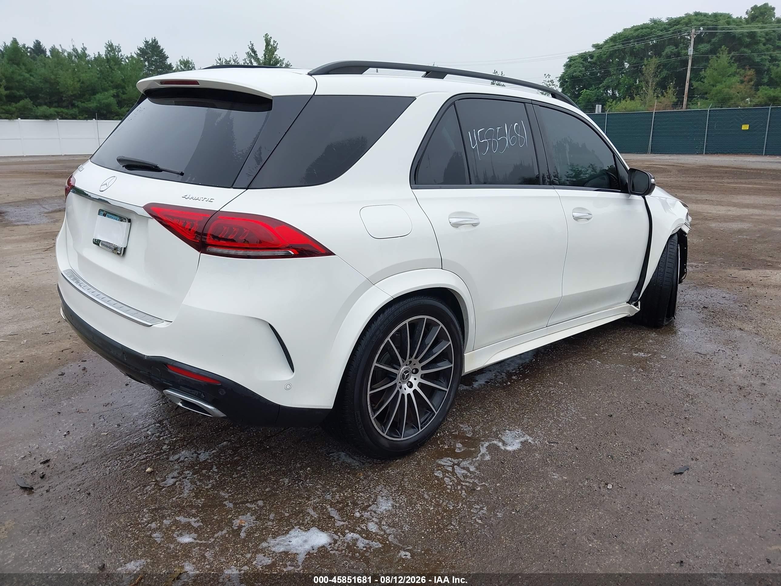 2020 Mercedes-benz Gle 350 4matic White vin: 4JGFB4KBXLA180351