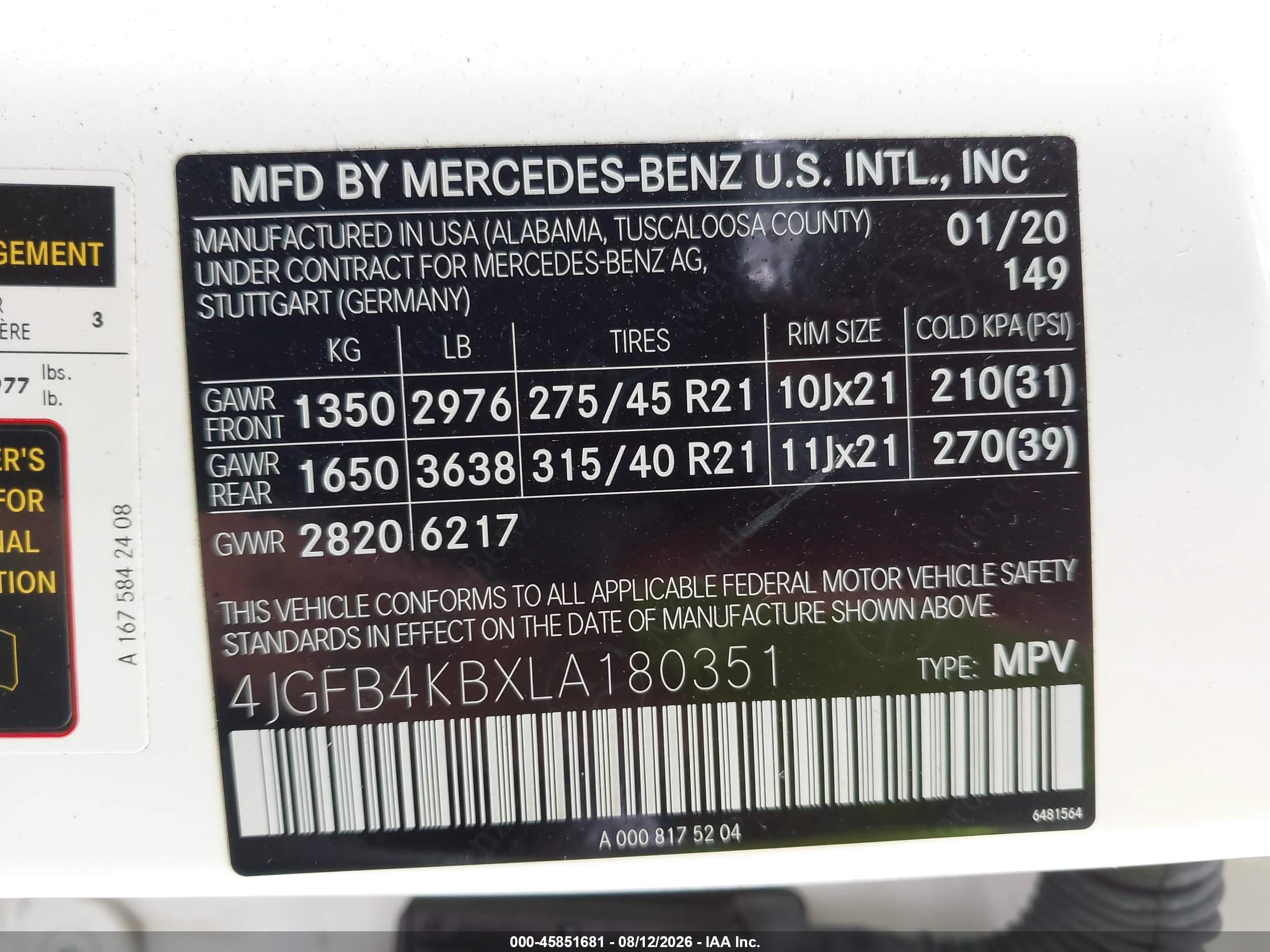 2020 Mercedes-benz Gle 350 4matic White vin: 4JGFB4KBXLA180351