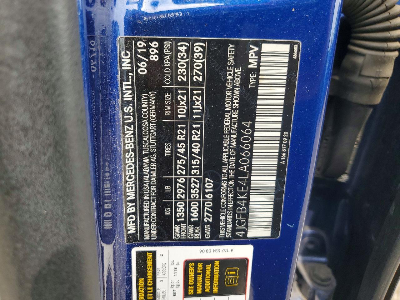 2020 Mercedes-benz Gle 350 4matic Blue vin: 4JGFB4KE4LA066064