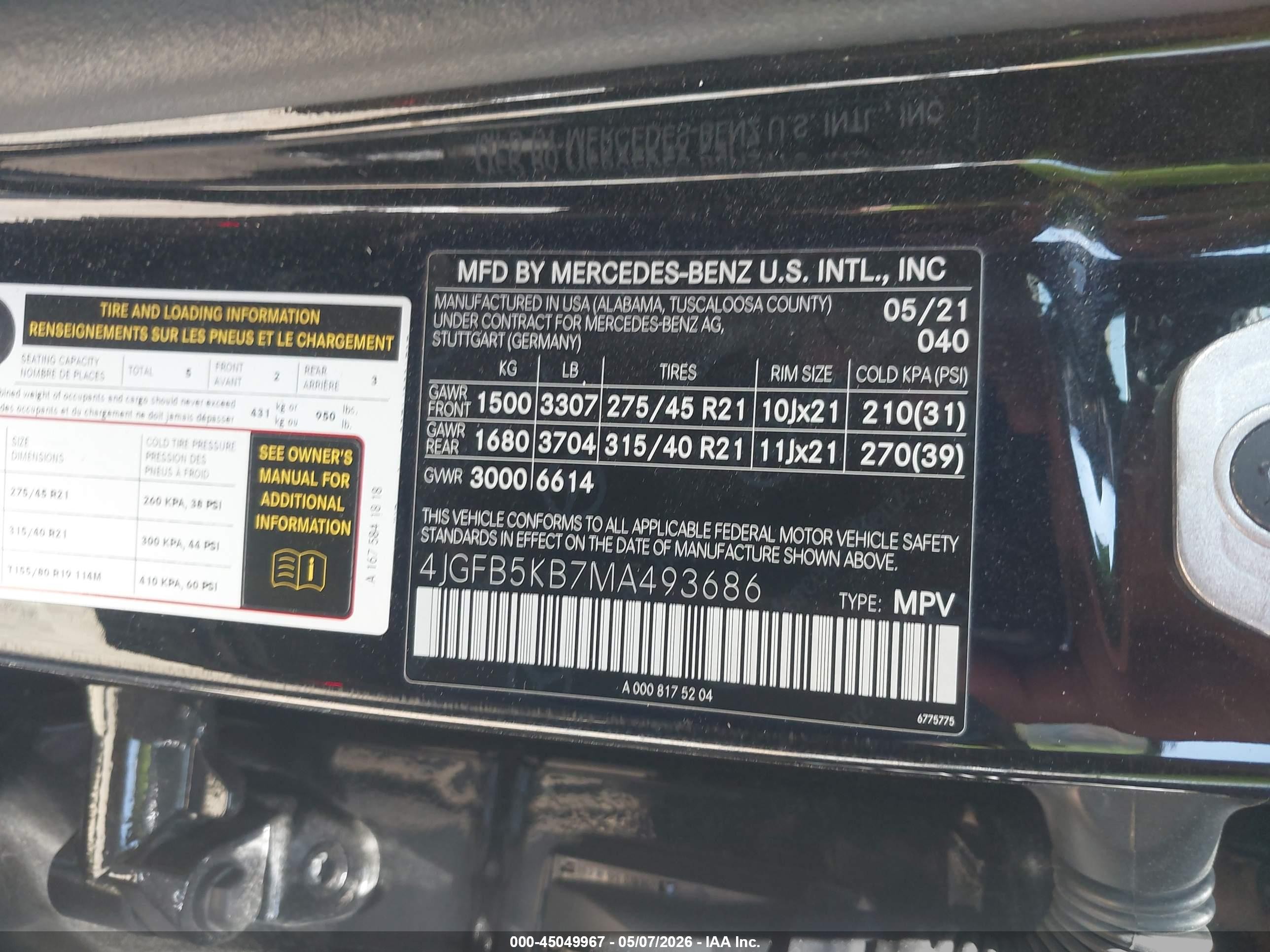 2021 Mercedes-benz Gle 450 4matic Black vin: 4JGFB5KB7MA493686