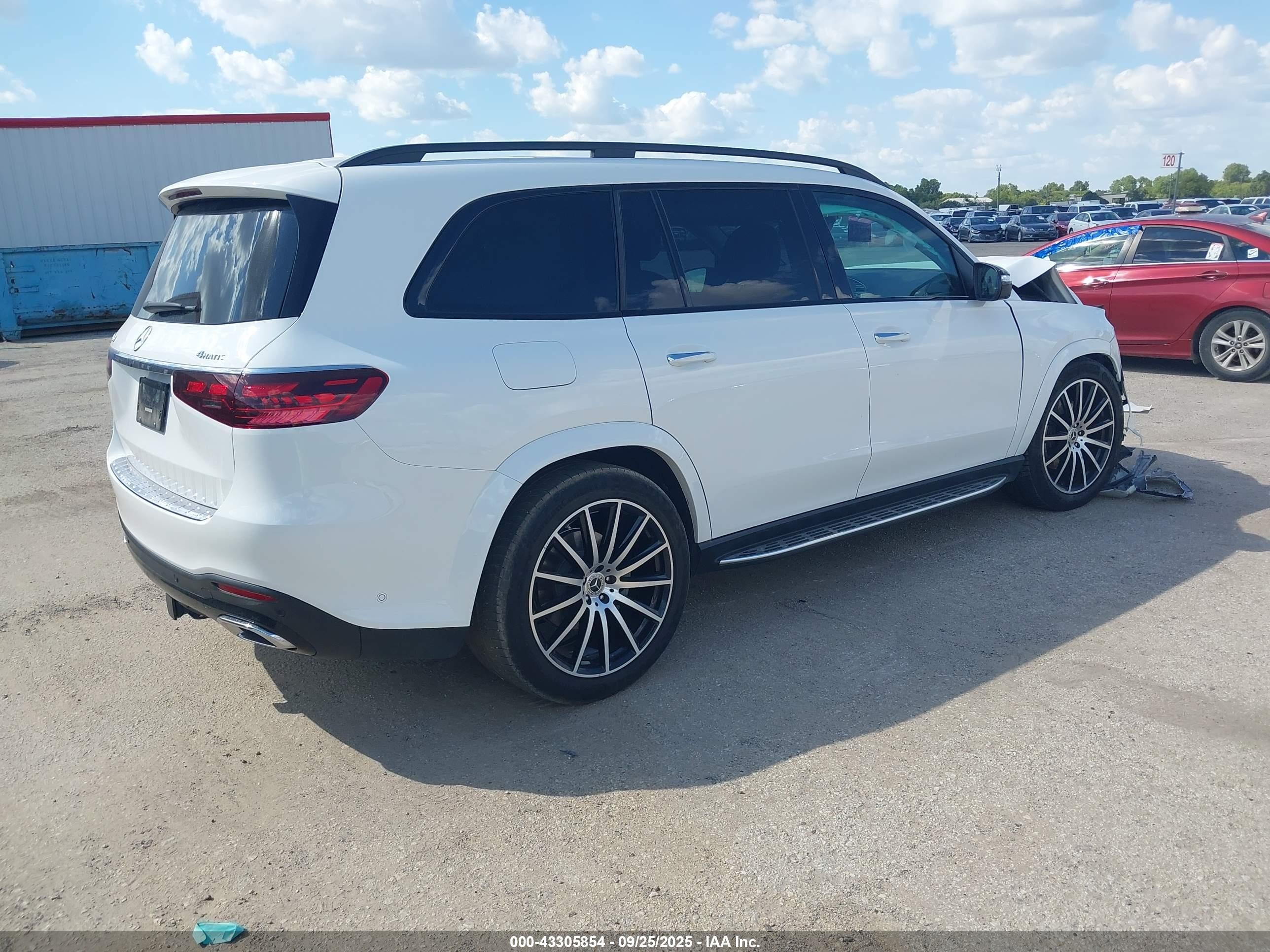 2024 Mercedes-benz Gls 450 4matic Белый vin: 4JGFF5KE1RB223238