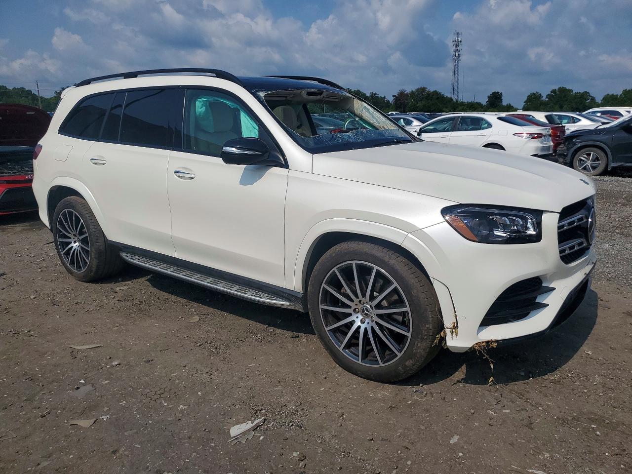 2022 Mercedes-benz Gls 450 4matic White vin: 4JGFF5KE2NA633952