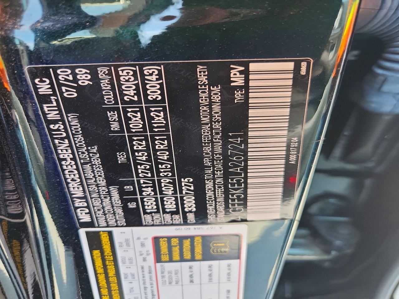 2020 Mercedes-benz Gls 450 4matic Green vin: 4JGFF5KE5LA267241