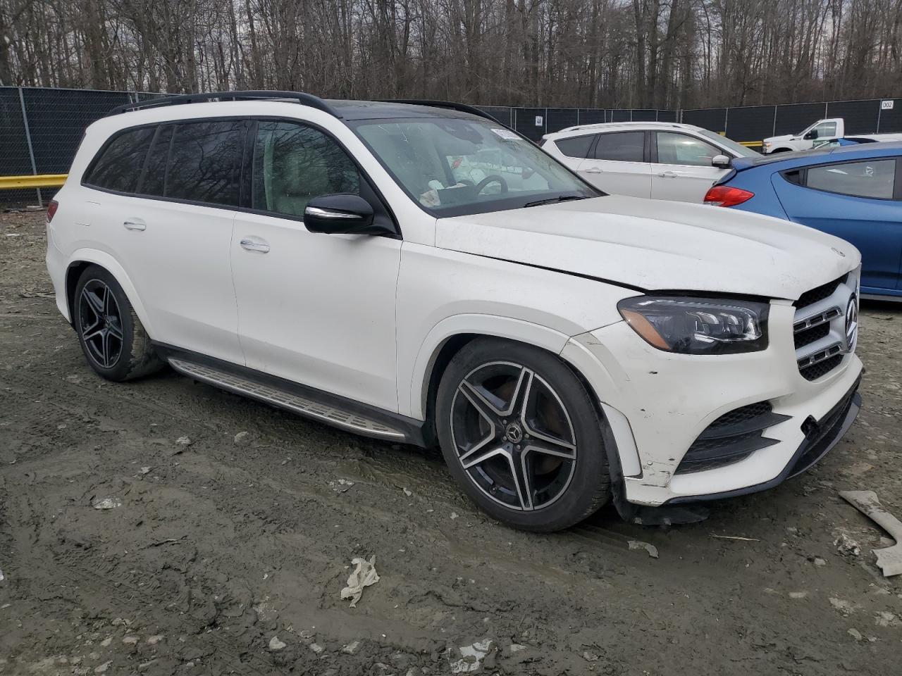 2022 Mercedes-benz Gls 450 4matic White vin: 4JGFF5KE6NA604308