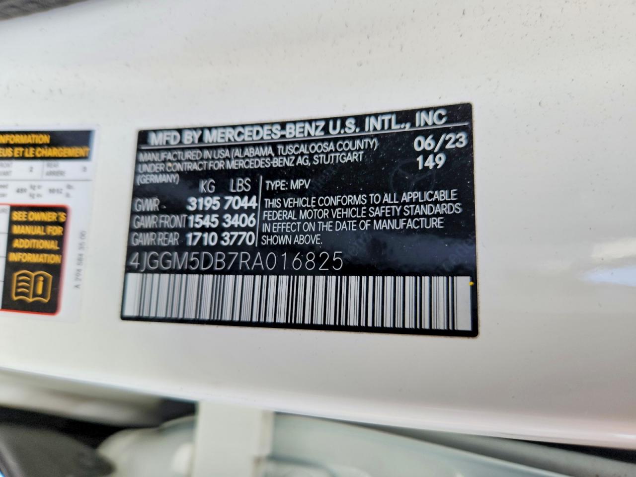 2024 Mercedes-benz Eqe Suv Amg 4matic White vin: 4JGGM5DB7RA016825