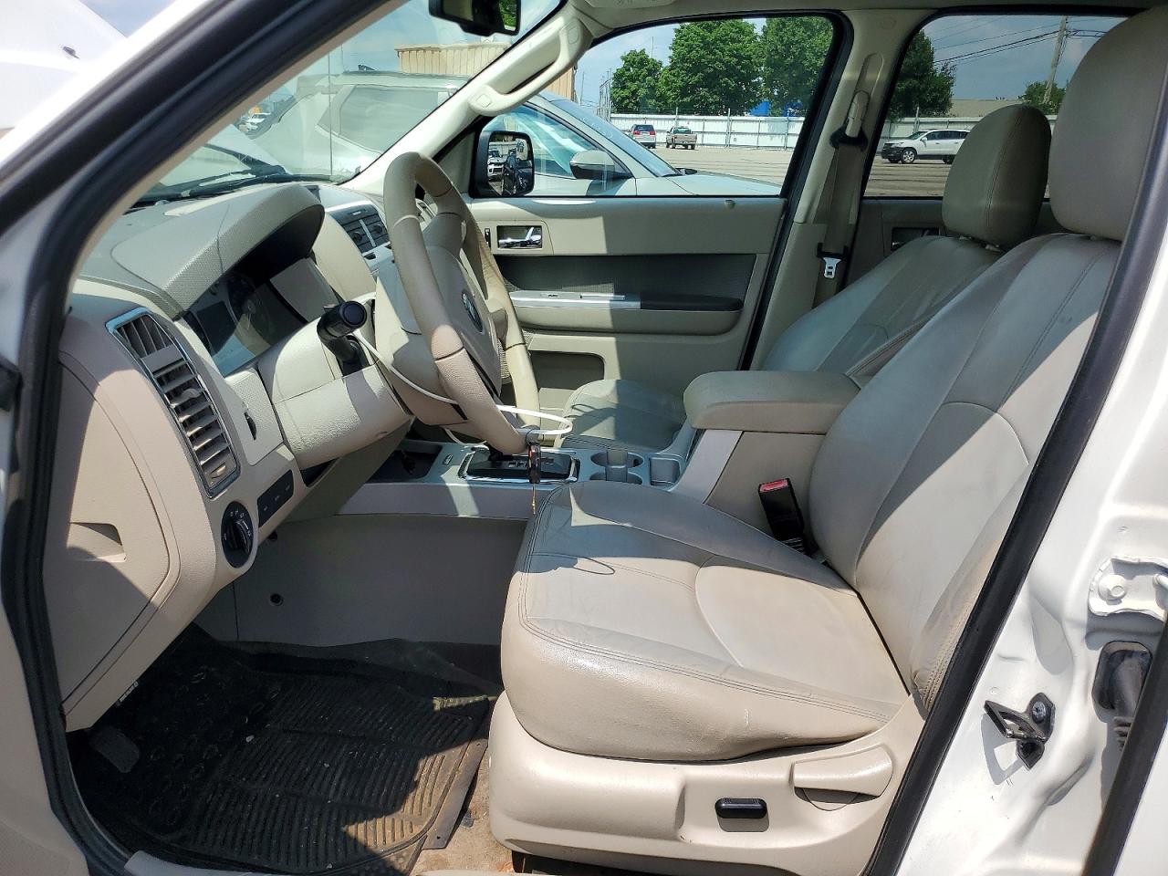 2010 Mercury Mariner White vin: 4M2CN8B78AKJ26257