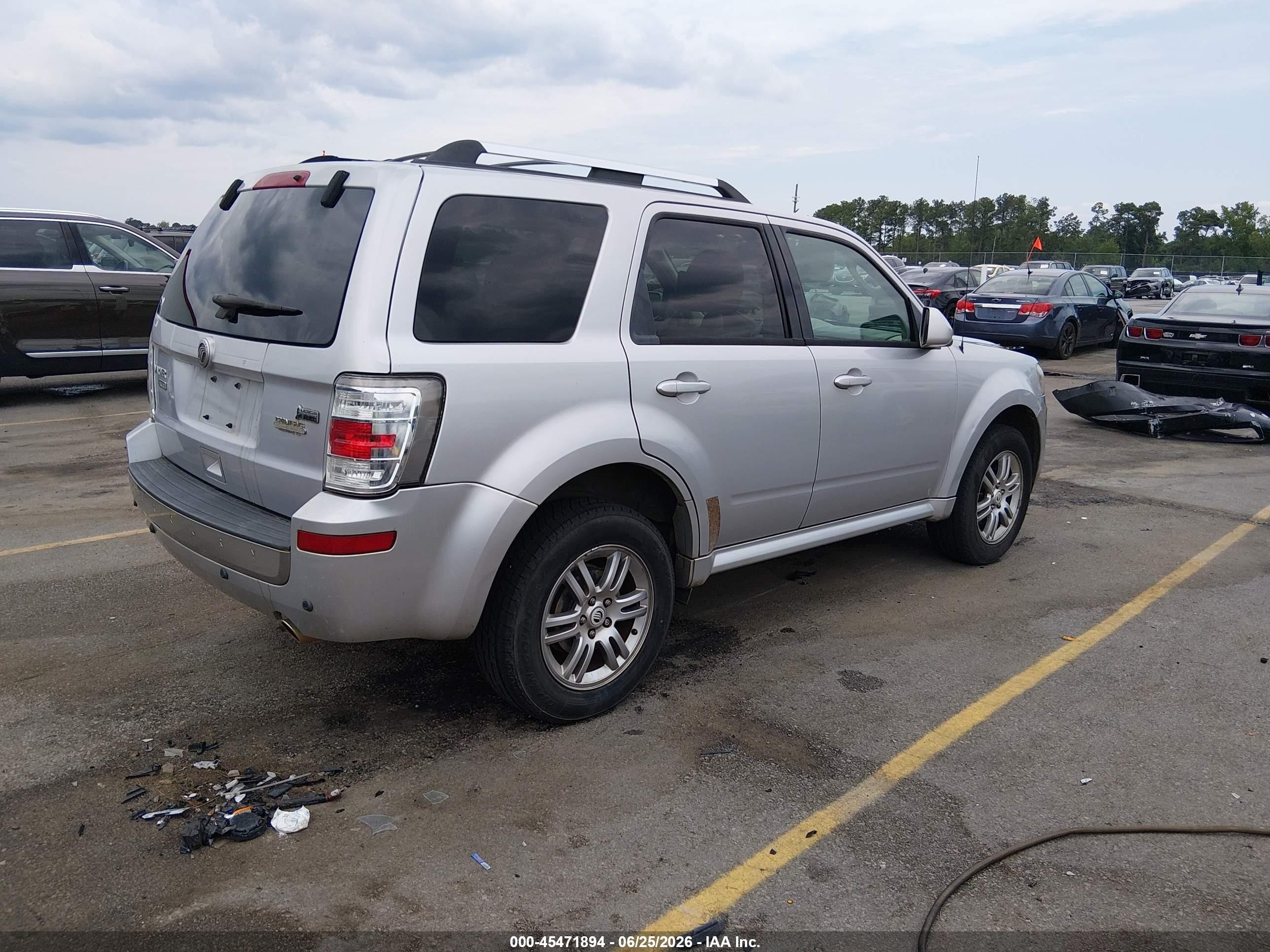 2011 Mercury Mariner Premier Silver vin: 4M2CN8HG9BKJ01859