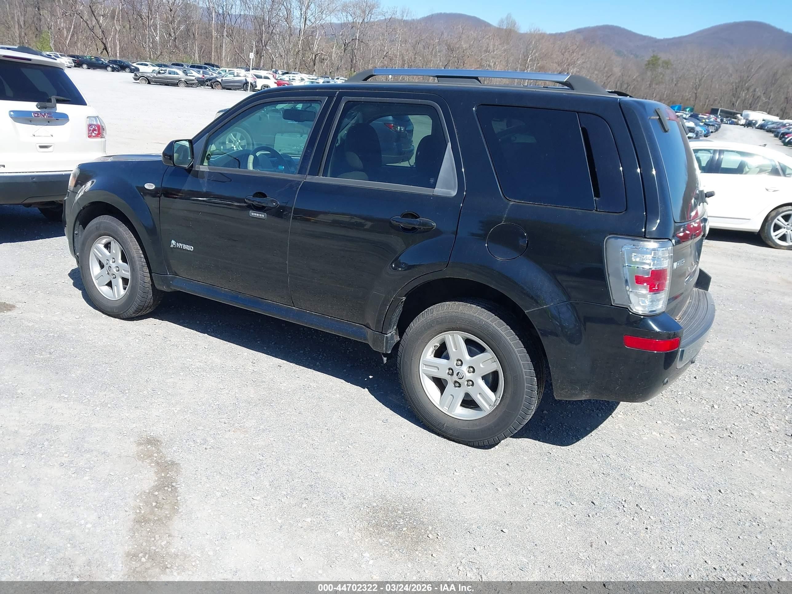 2009 Mercury Mariner Hybrid   Black vin: 4M2CU29339KJ01538