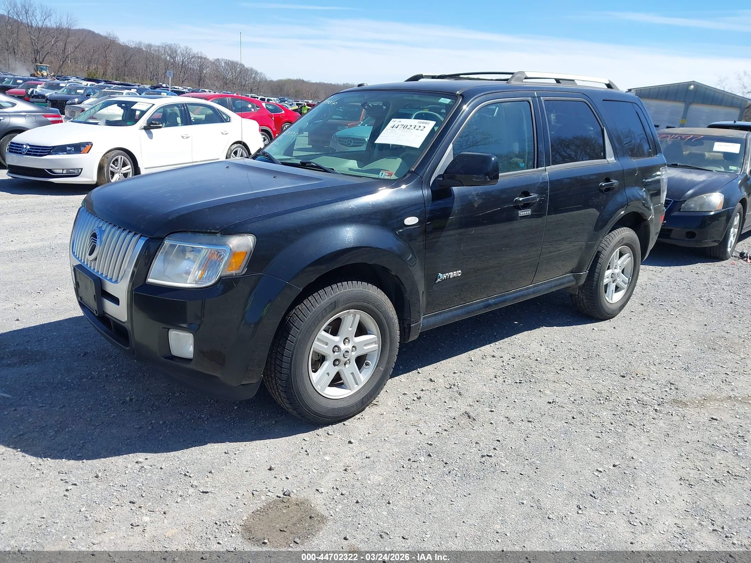 2009 Mercury Mariner Hybrid   Black vin: 4M2CU29339KJ01538