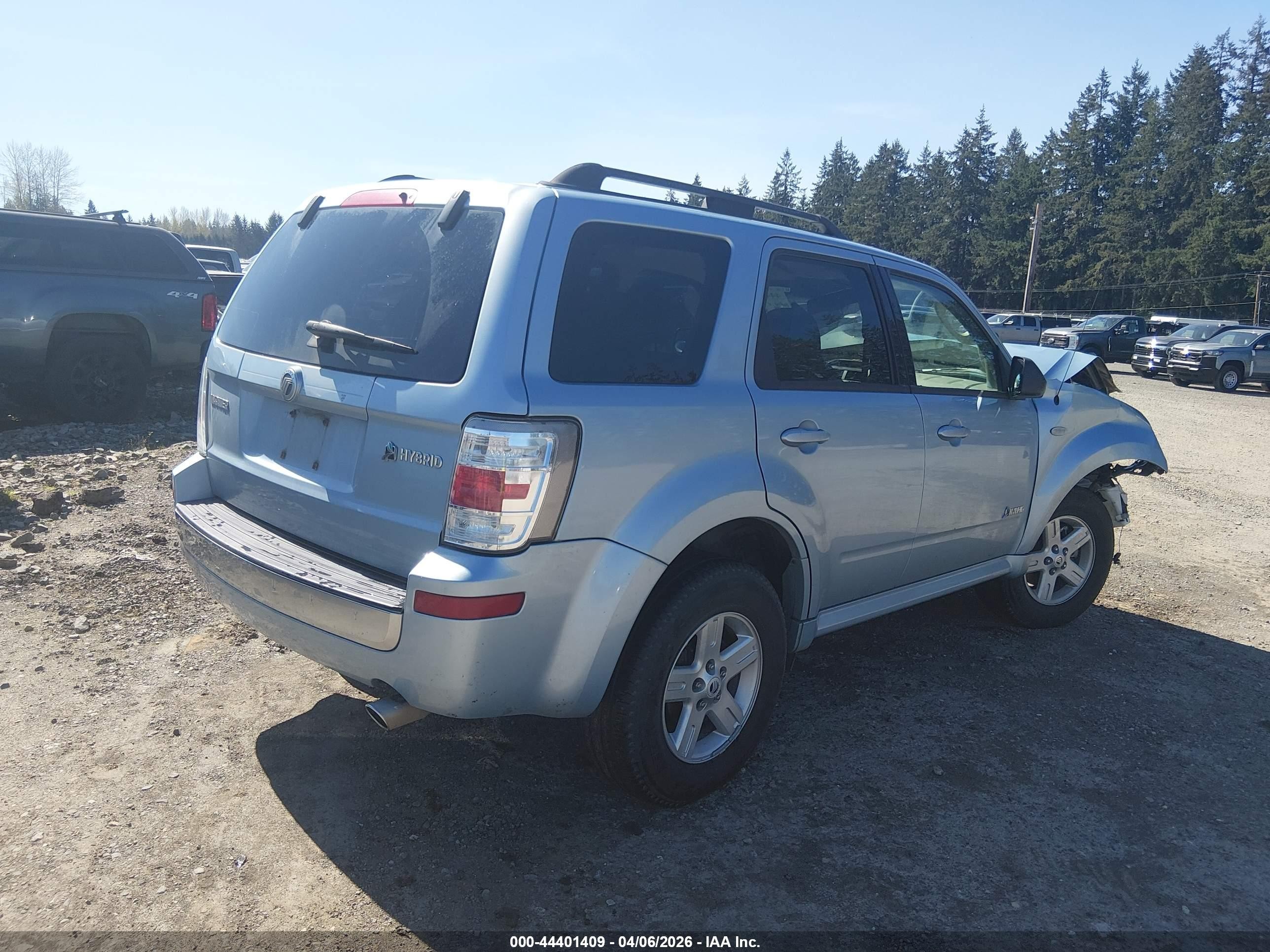 2009 Mercury Mariner Hybrid   Blue vin: 4M2CU29339KJ20462