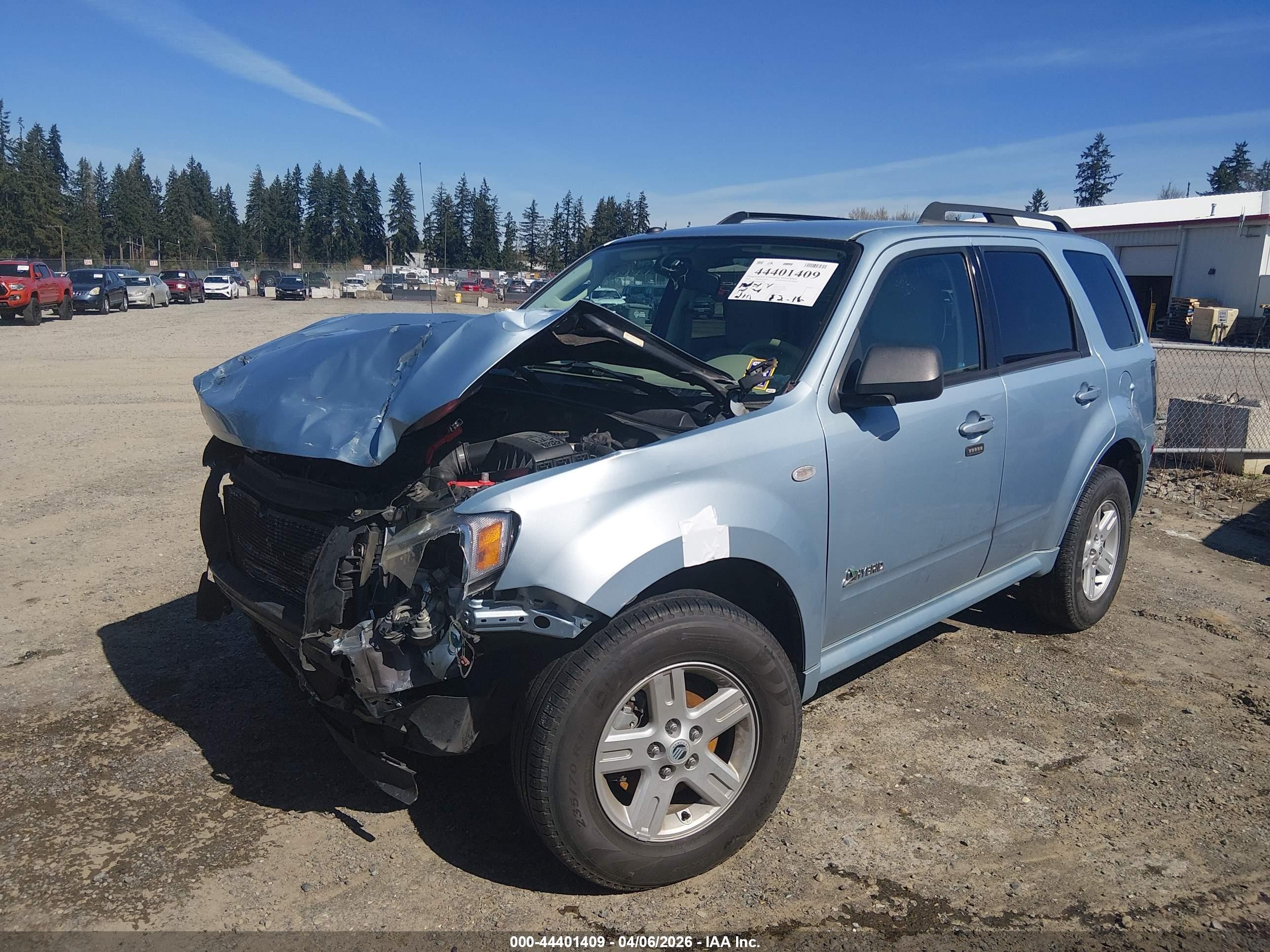 2009 Mercury Mariner Hybrid   Blue vin: 4M2CU29339KJ20462