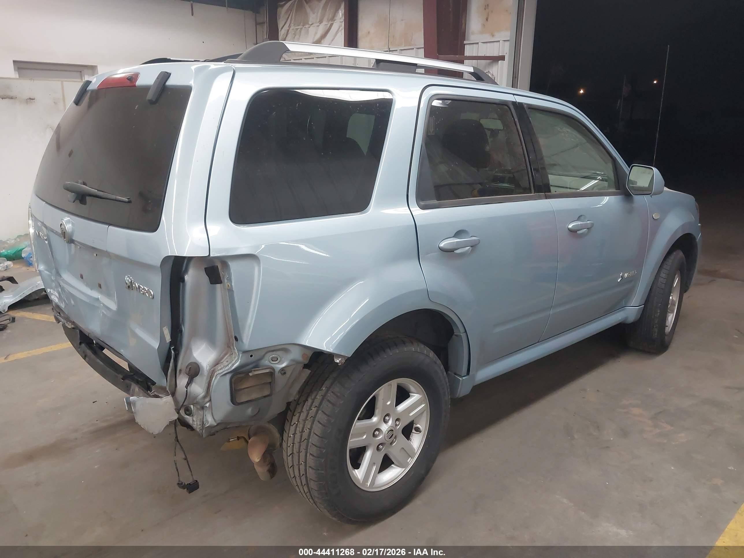 2008 Mercury Mariner Hybrid   Blue vin: 4M2CU29H28KJ20995