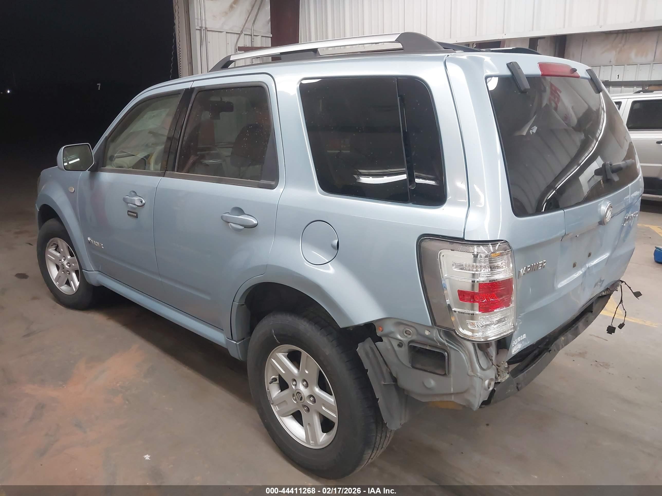 2008 Mercury Mariner Hybrid   Blue vin: 4M2CU29H28KJ20995