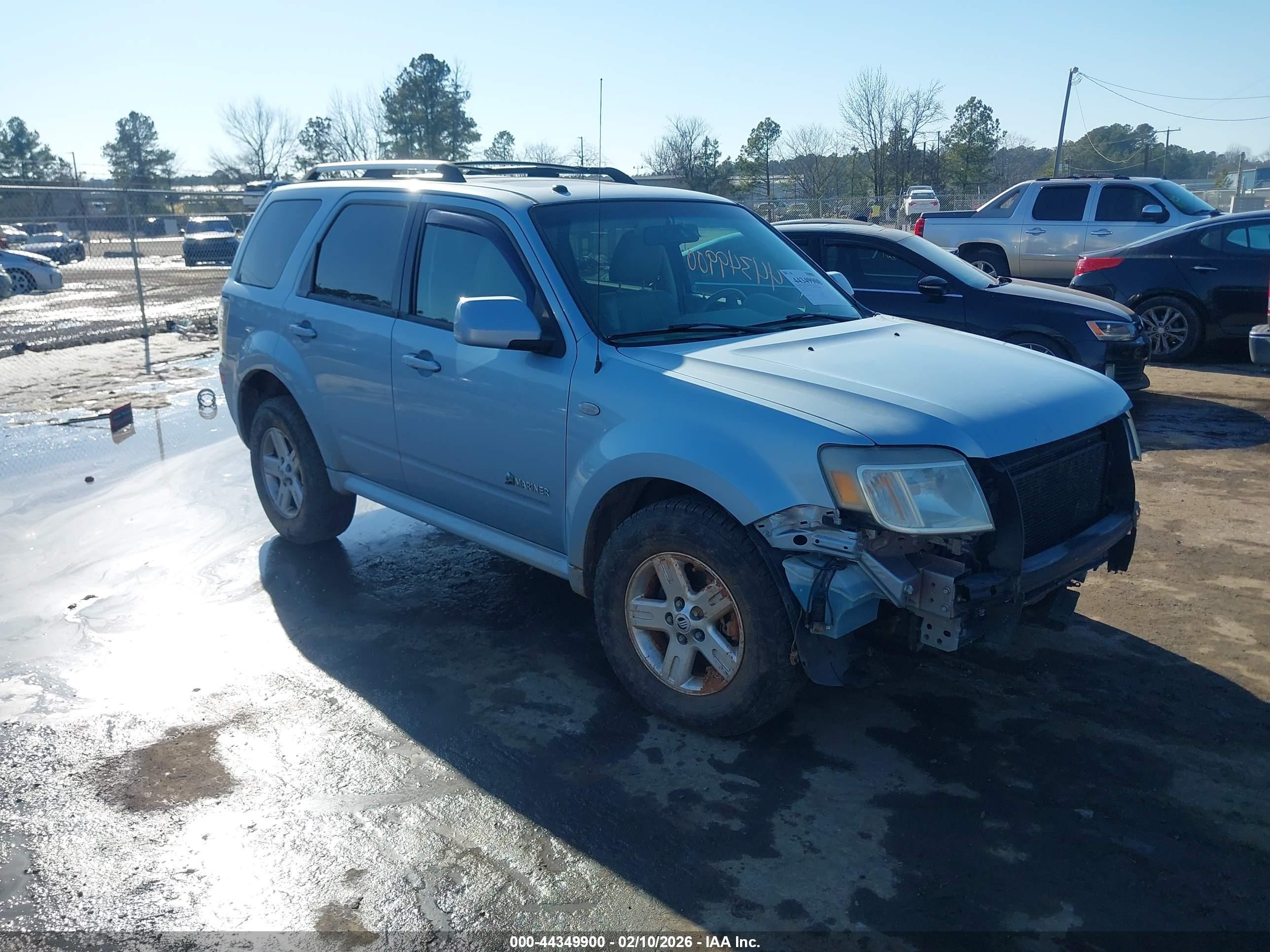 2008 Mercury Mariner Hybrid   Light Blue vin: 4M2CU29H48KJ42108