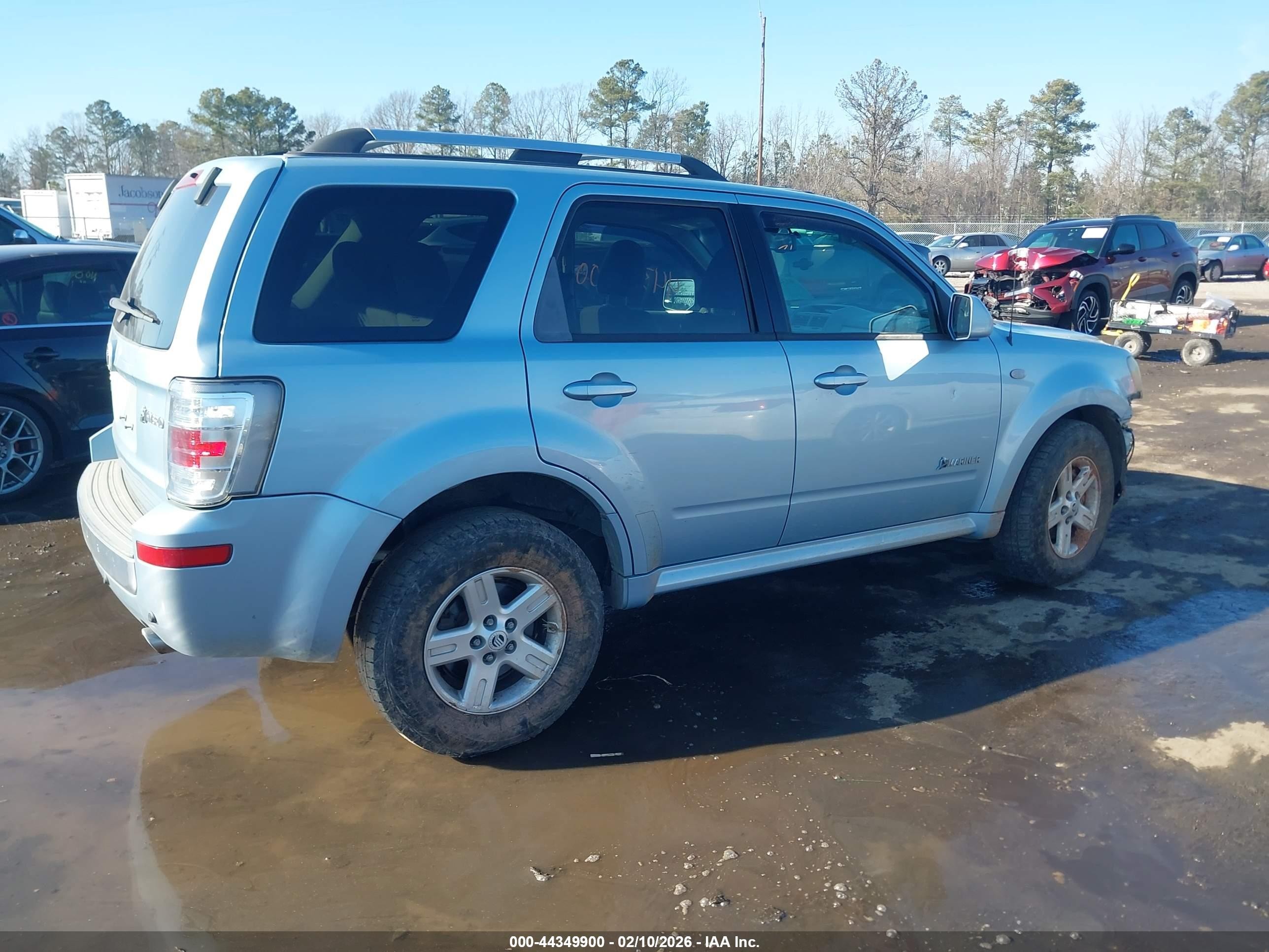 2008 Mercury Mariner Hybrid   Light Blue vin: 4M2CU29H48KJ42108