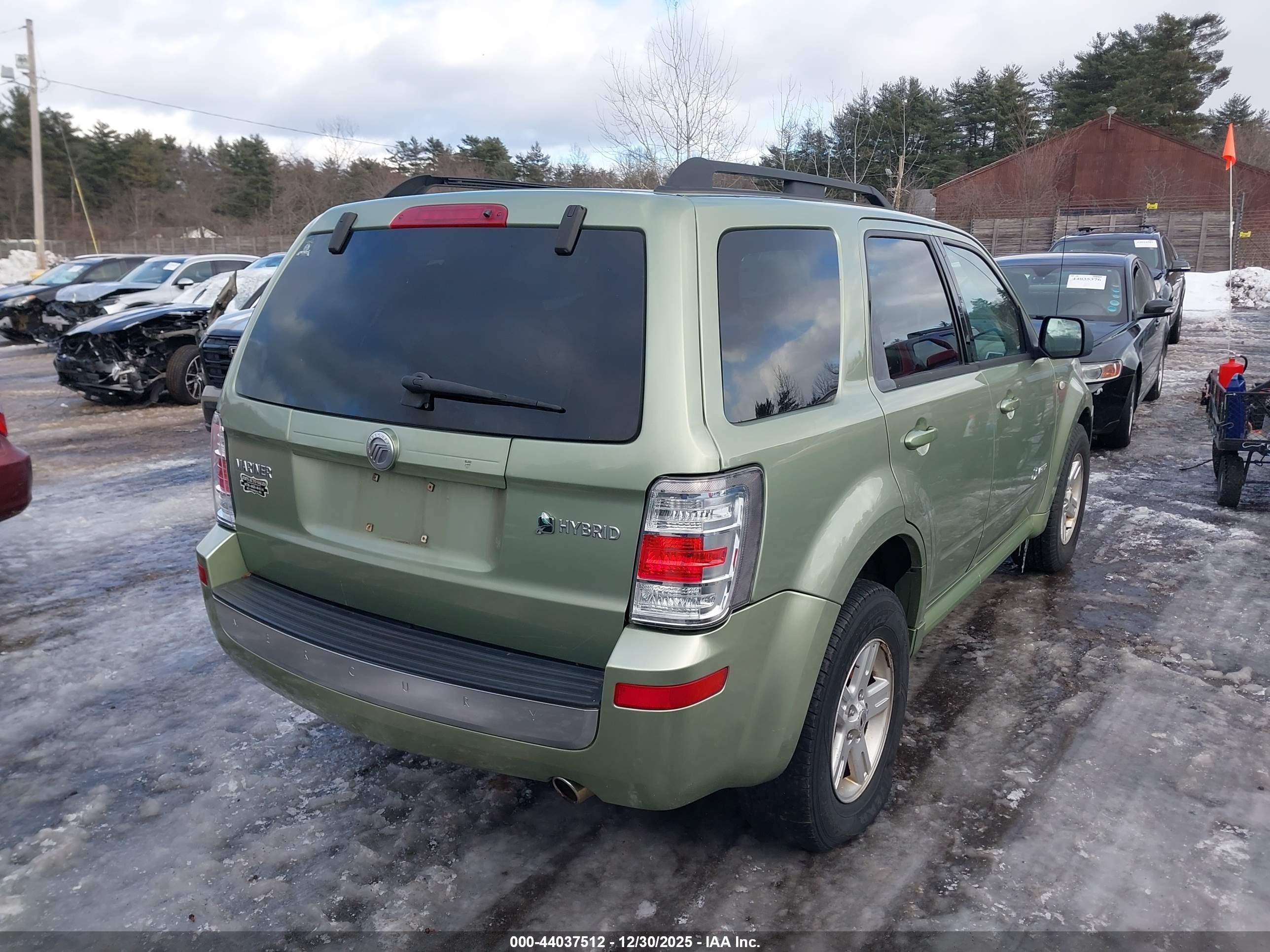2008 Mercury Mariner Hybrid   Green vin: 4M2CU29H58KJ39864