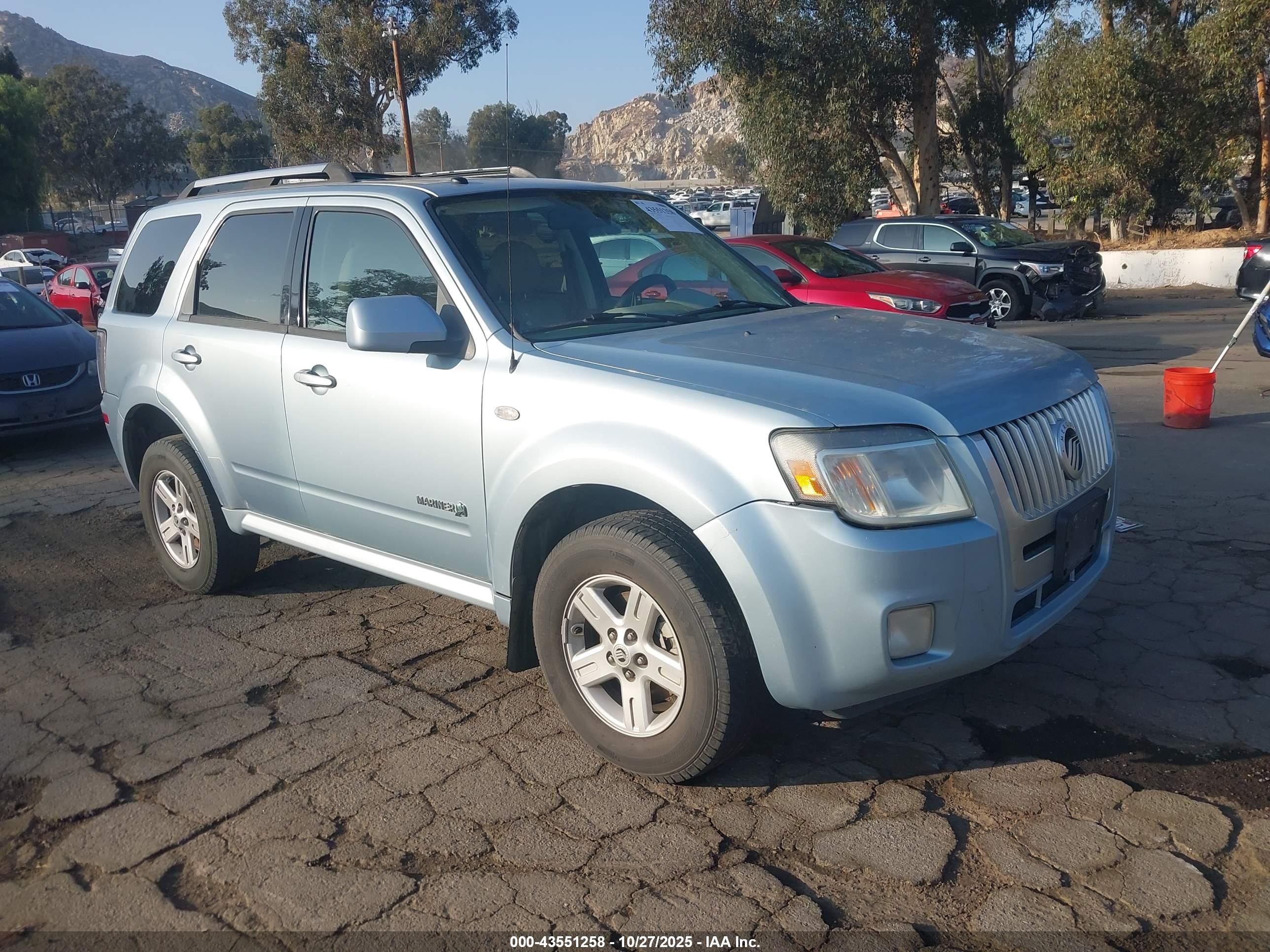2008 Mercury Mariner Hybrid   Blue vin: 4M2CU29H88KJ52513