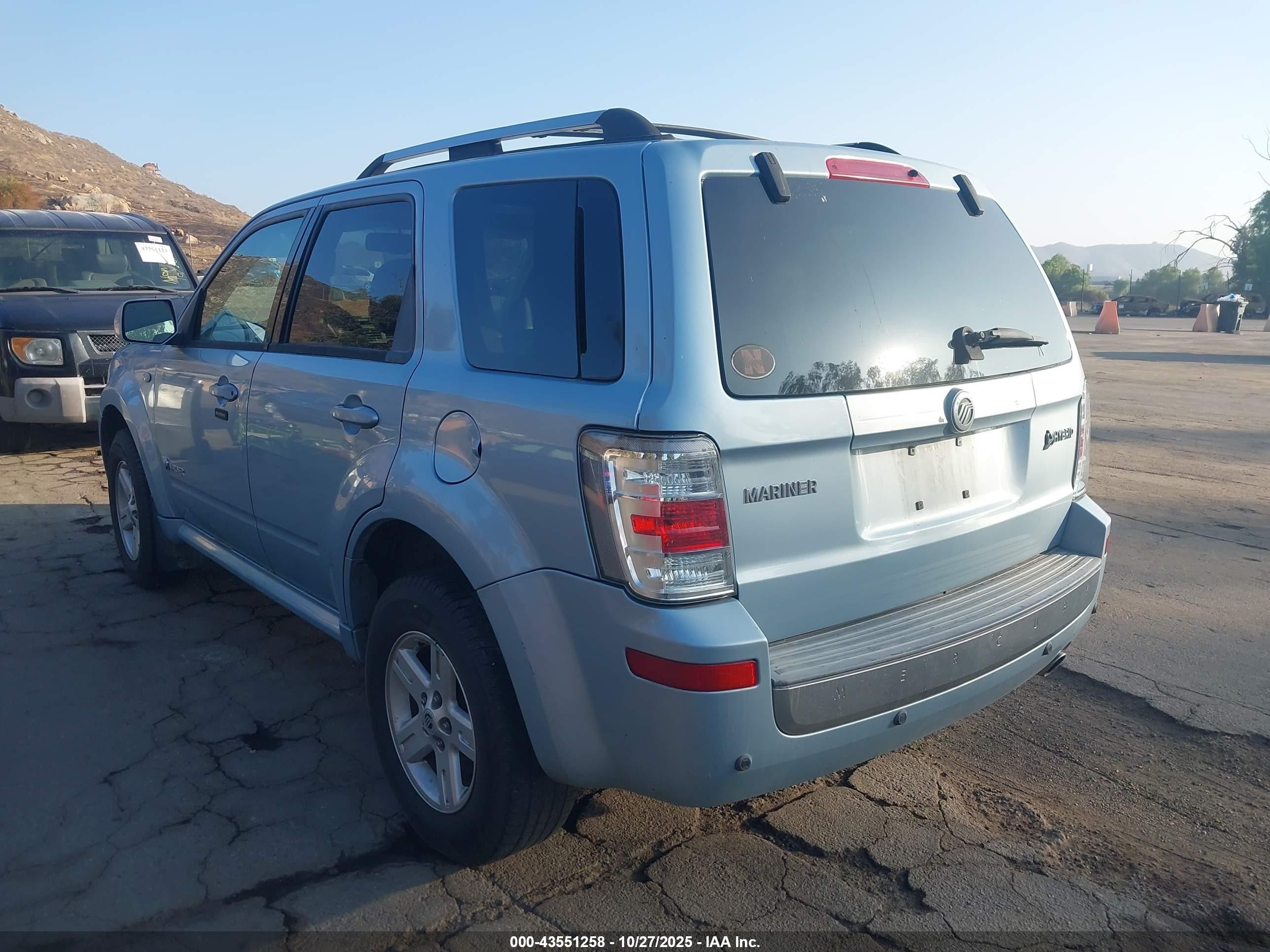 2008 Mercury Mariner Hybrid   Синий vin: 4M2CU29H88KJ52513