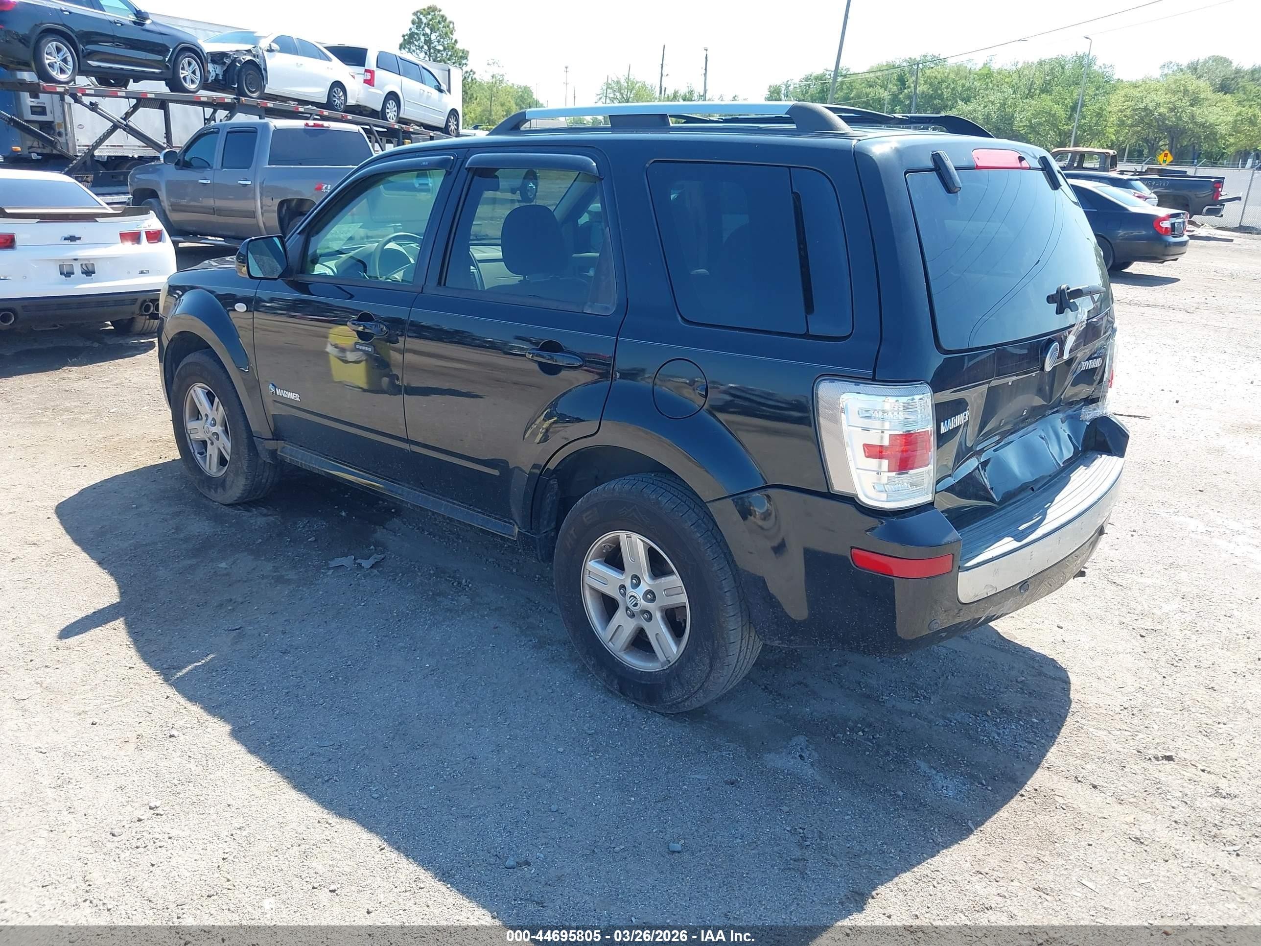 2008 Mercury Mariner Hybrid   Black vin: 4M2CU29H98KJ16197