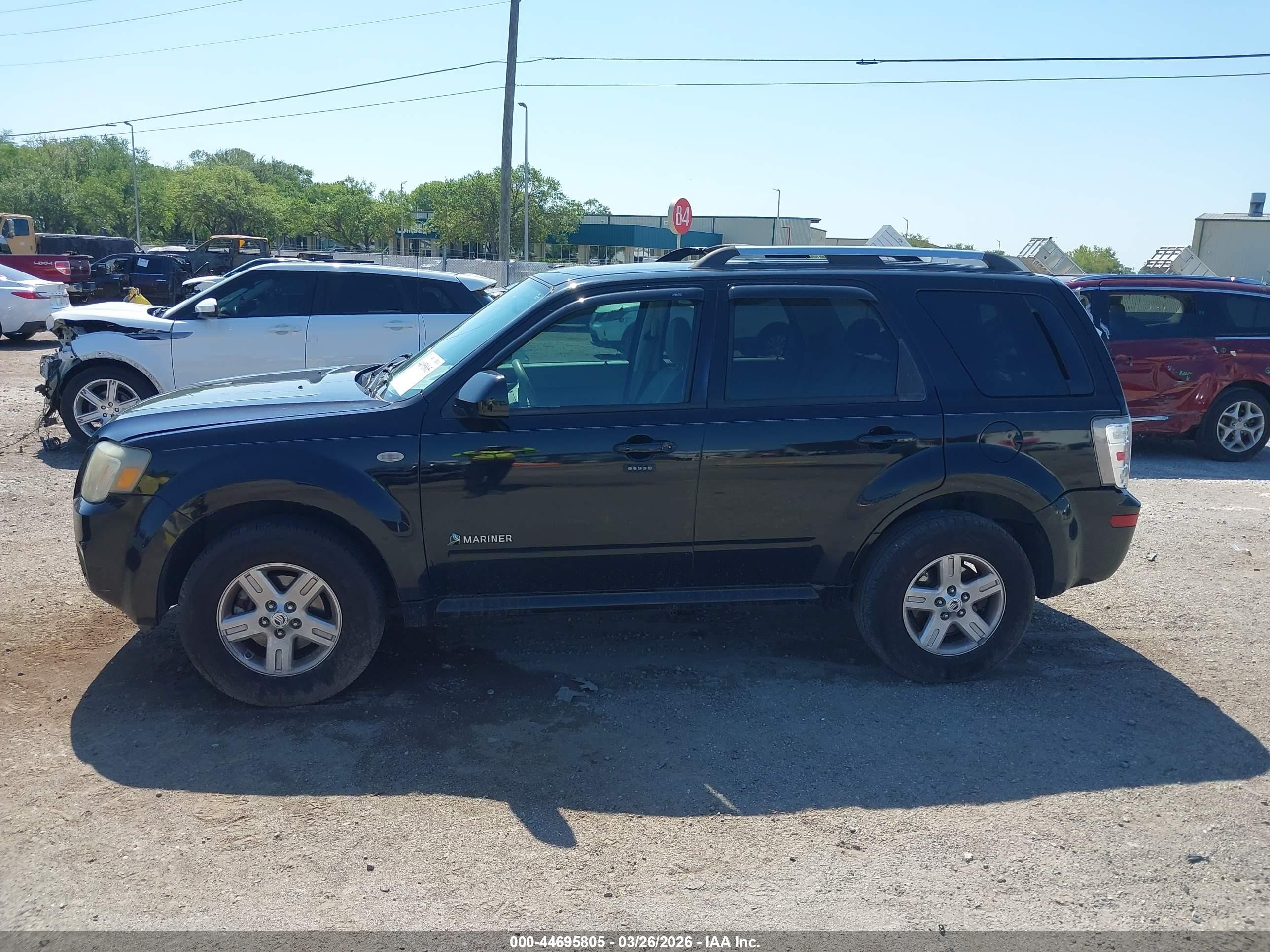 2008 Mercury Mariner Hybrid   Black vin: 4M2CU29H98KJ16197