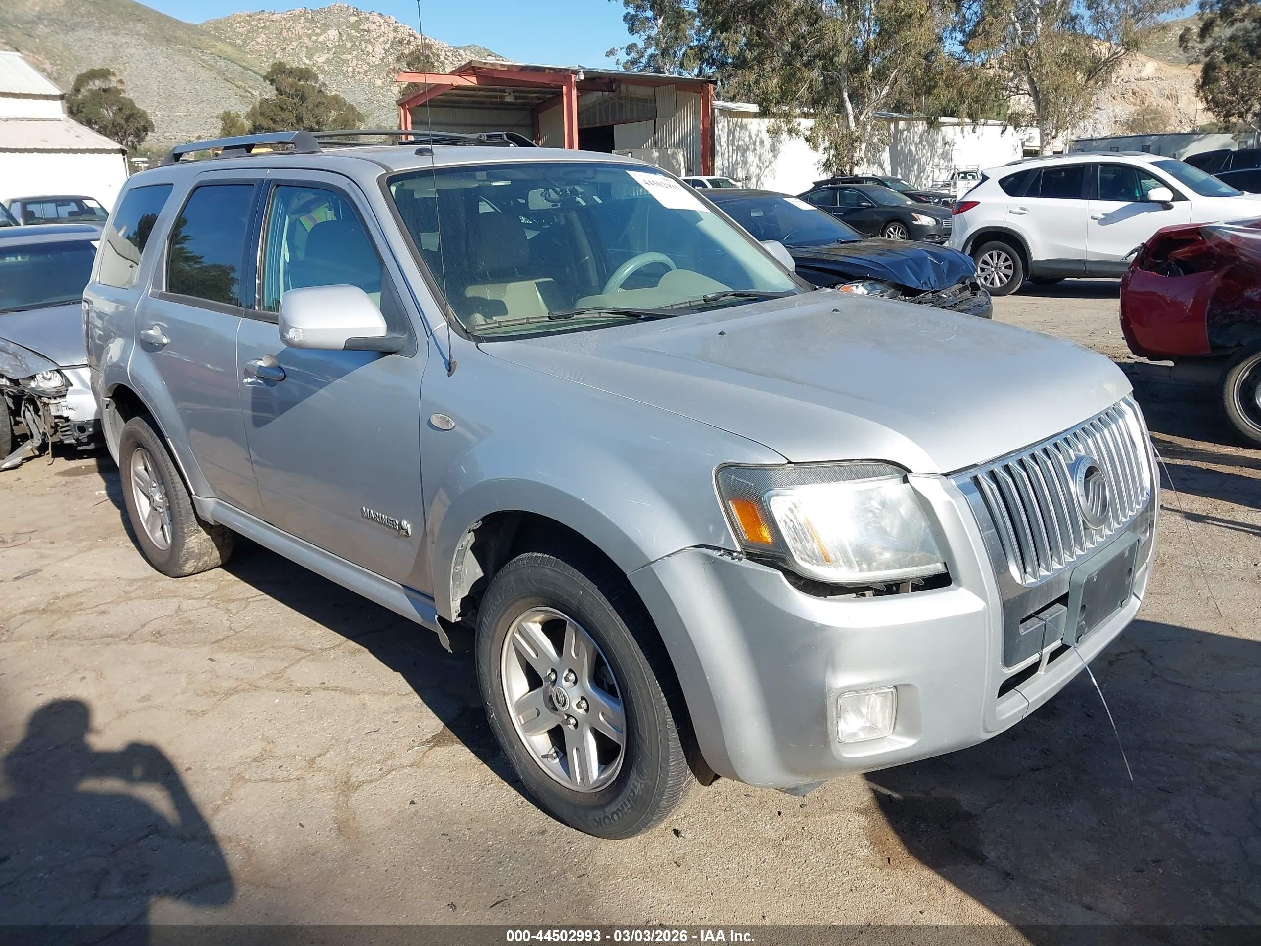 2008 Mercury Mariner Hybrid   Silver vin: 4M2CU29HX8KJ00994