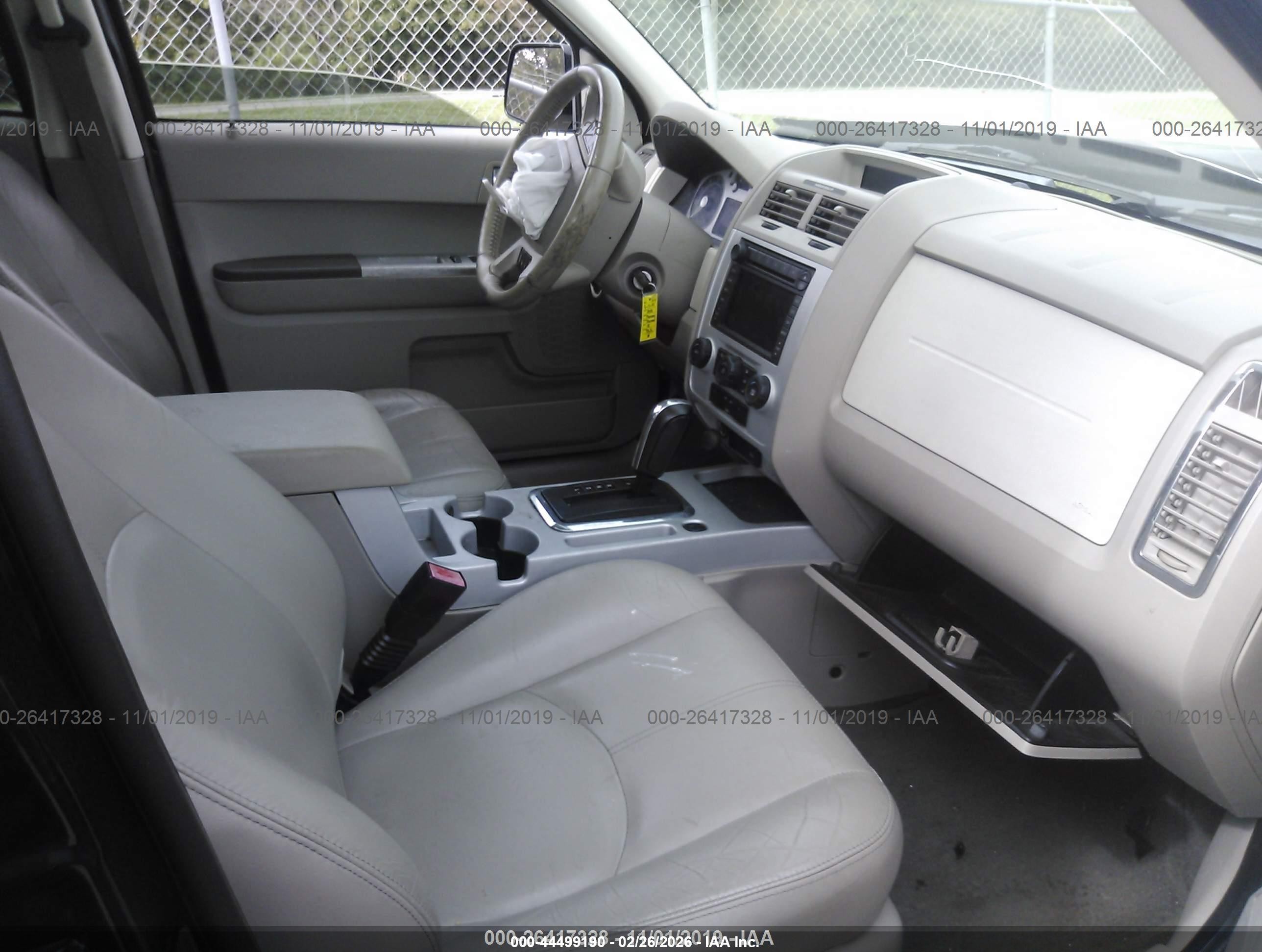 2008 Mercury Mariner Hybrid   Black vin: 4M2CU29HX8KJ51525
