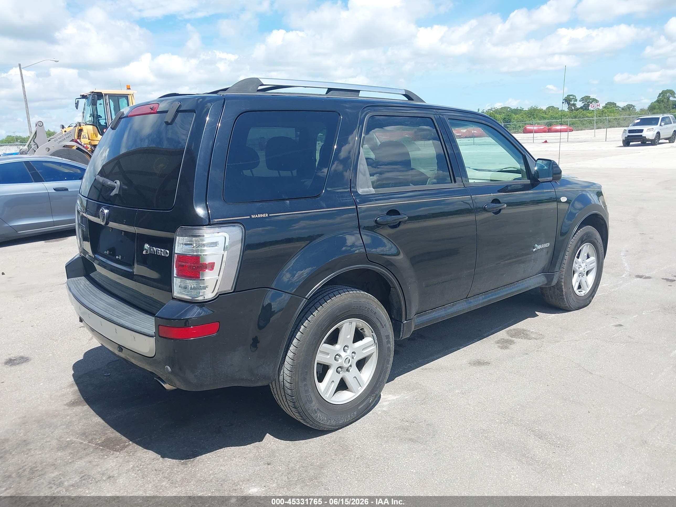 2008 Mercury Mariner Hybrid   Черный vin: 4M2CU39H08KJ31709
