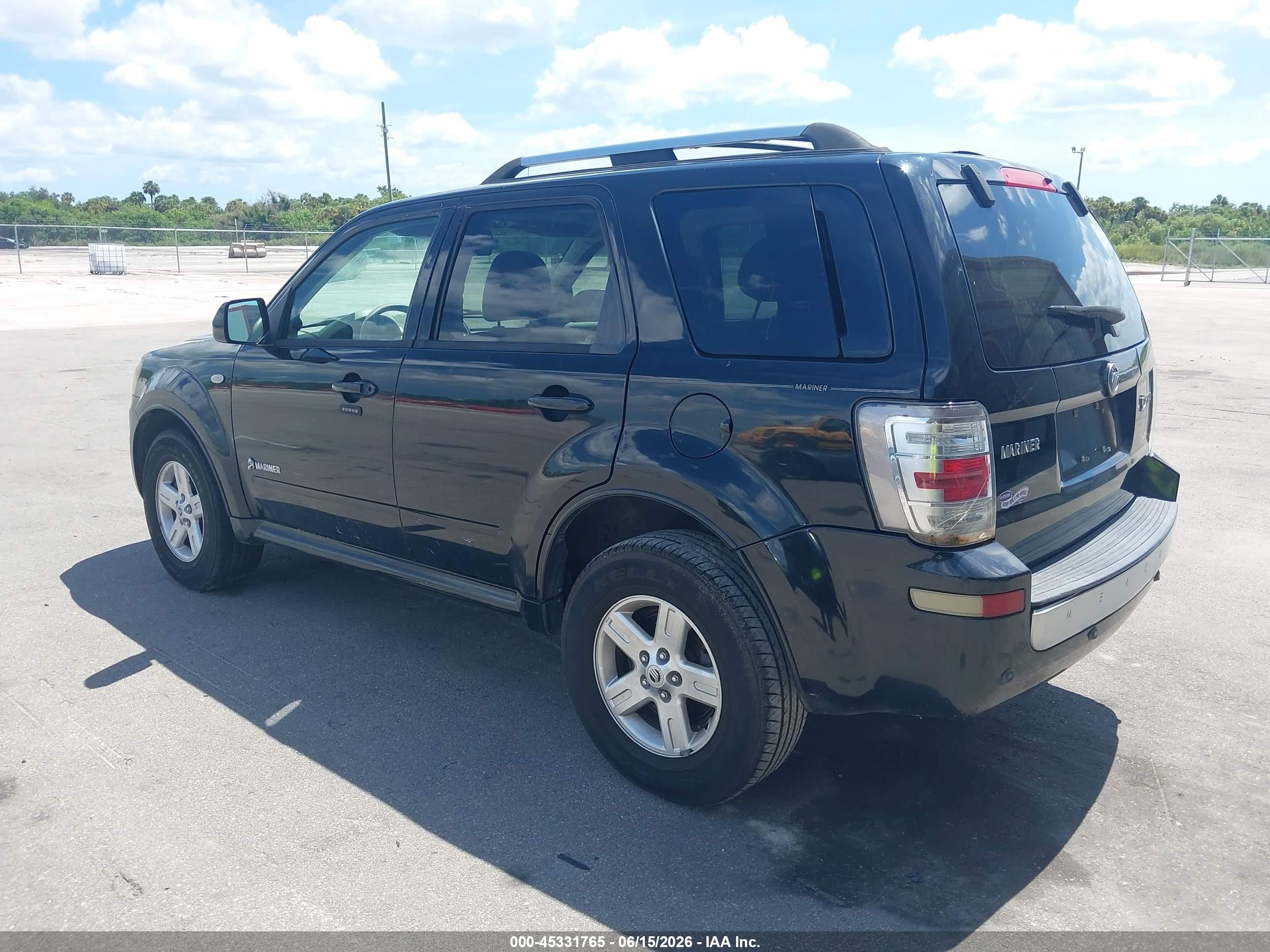 2008 Mercury Mariner Hybrid   Черный vin: 4M2CU39H08KJ31709