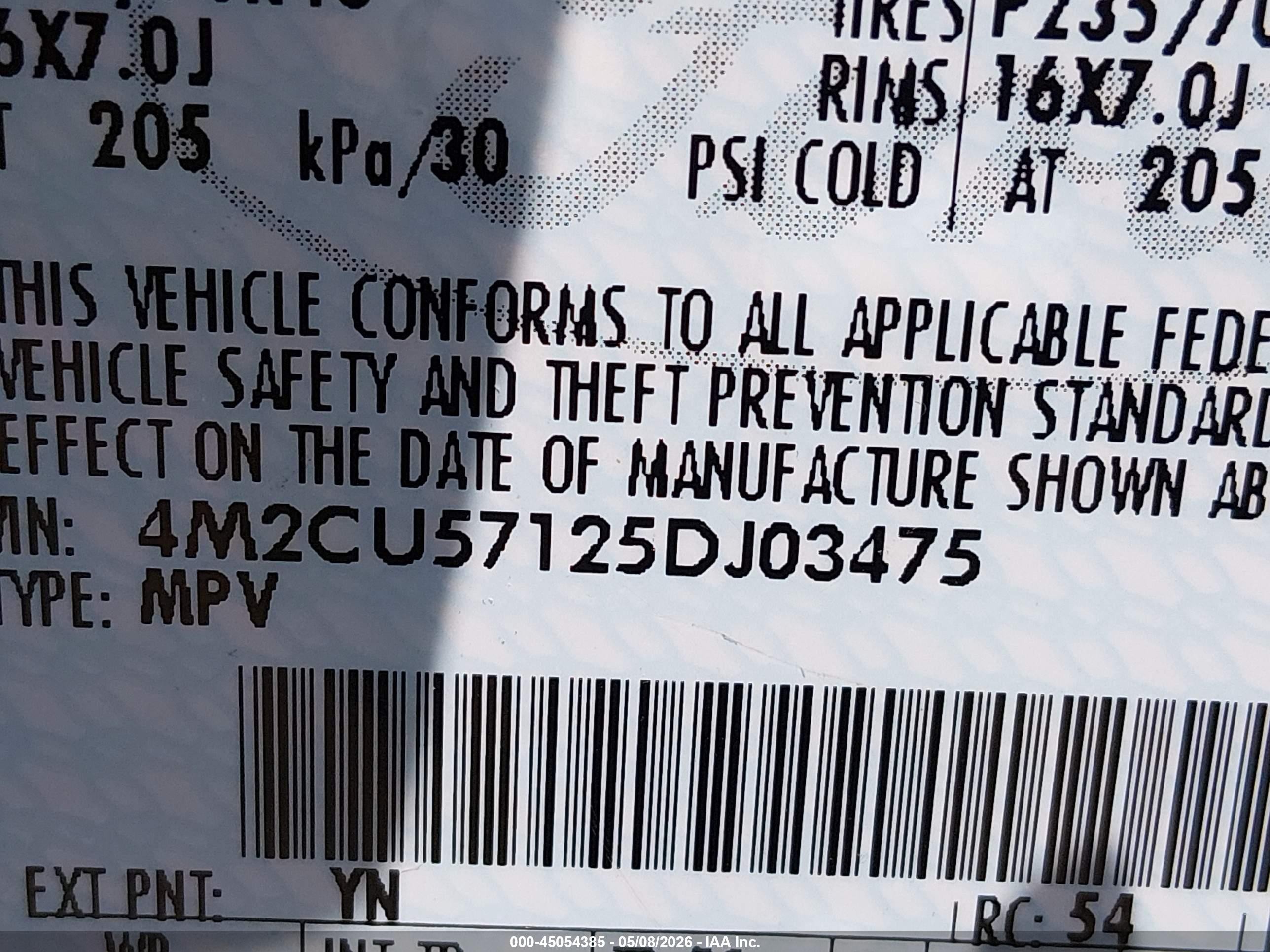 2005 Mercury Mariner Luxury/premier Silver vin: 4M2CU57125DJ03475