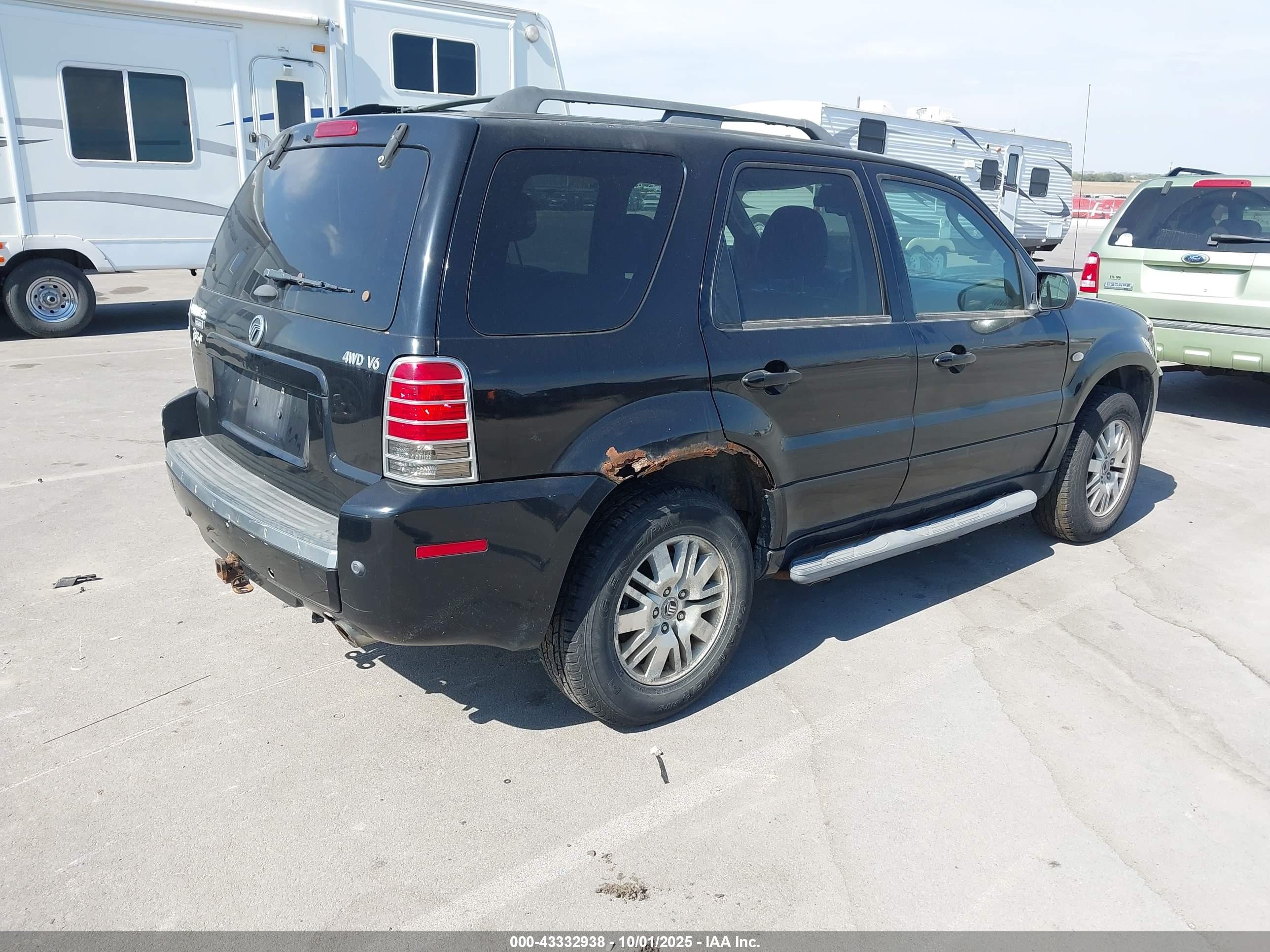 2006 Mercury Mariner Luxury/premier Black vin: 4M2CU57156KJ07646