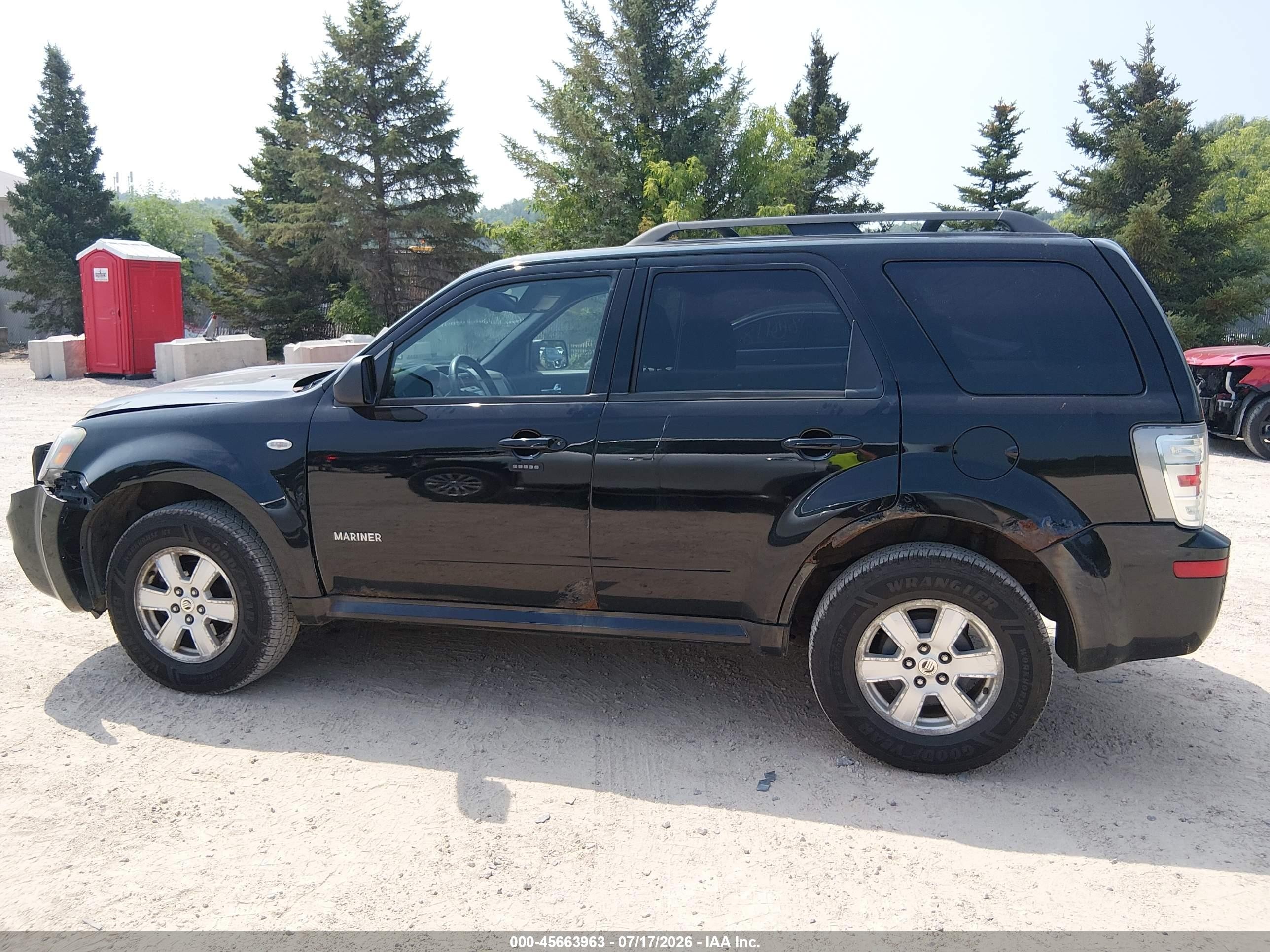 2008 Mercury Mariner V6 Black vin: 4M2CU81108KJ29146
