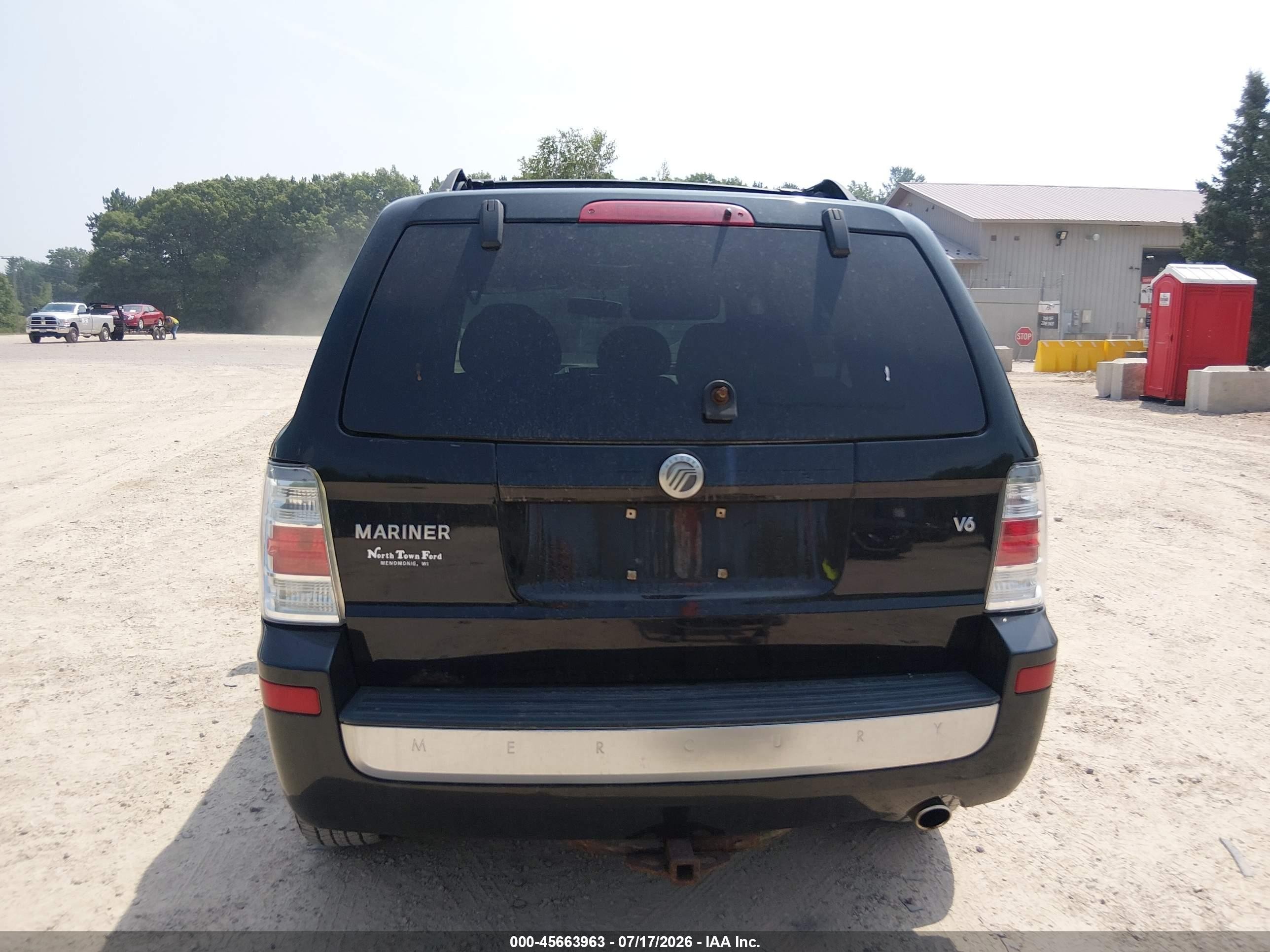 2008 Mercury Mariner V6 Black vin: 4M2CU81108KJ29146