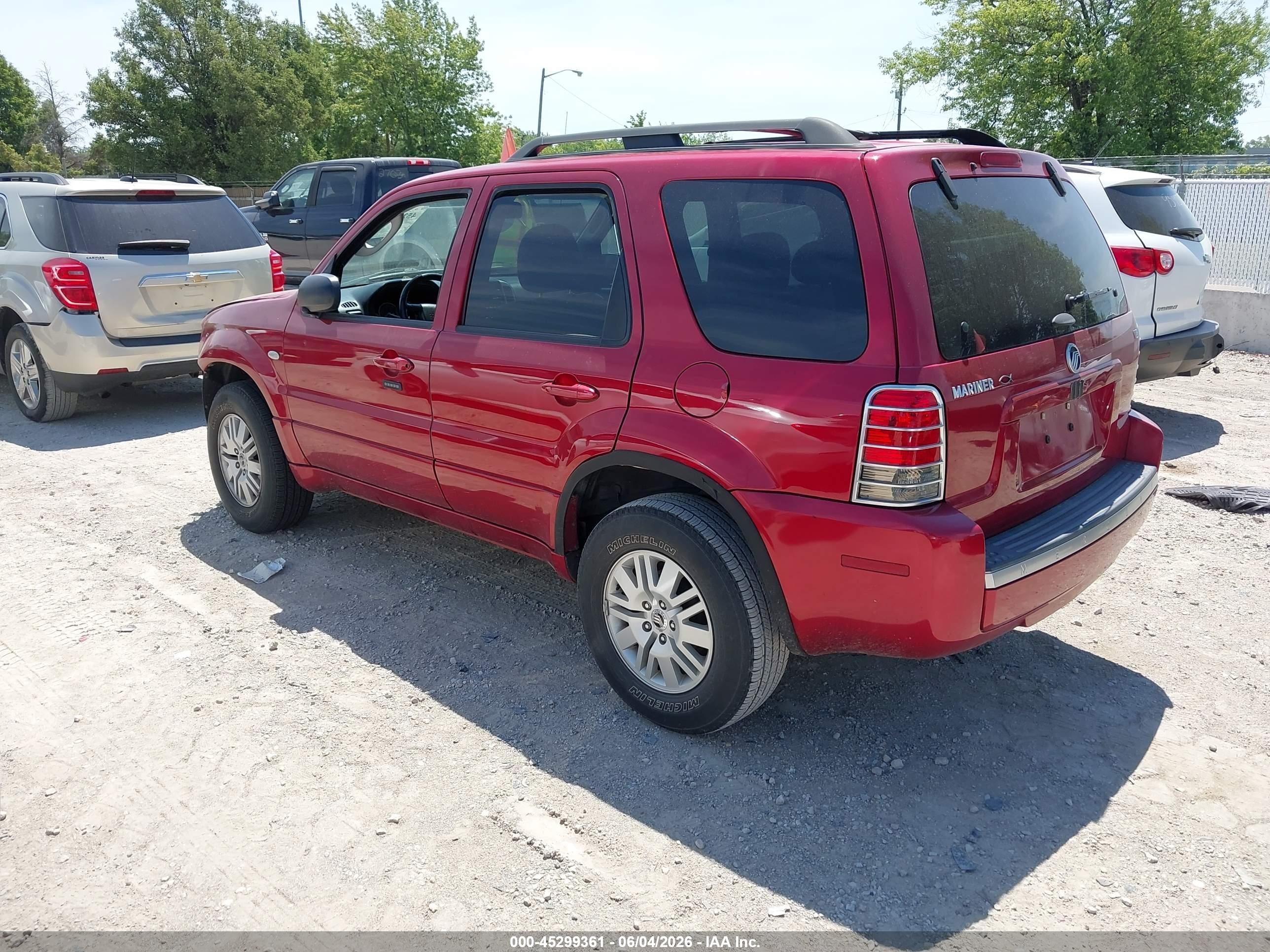2007 Mercury Mariner Luxury Red vin: 4M2CU81157KJ06654