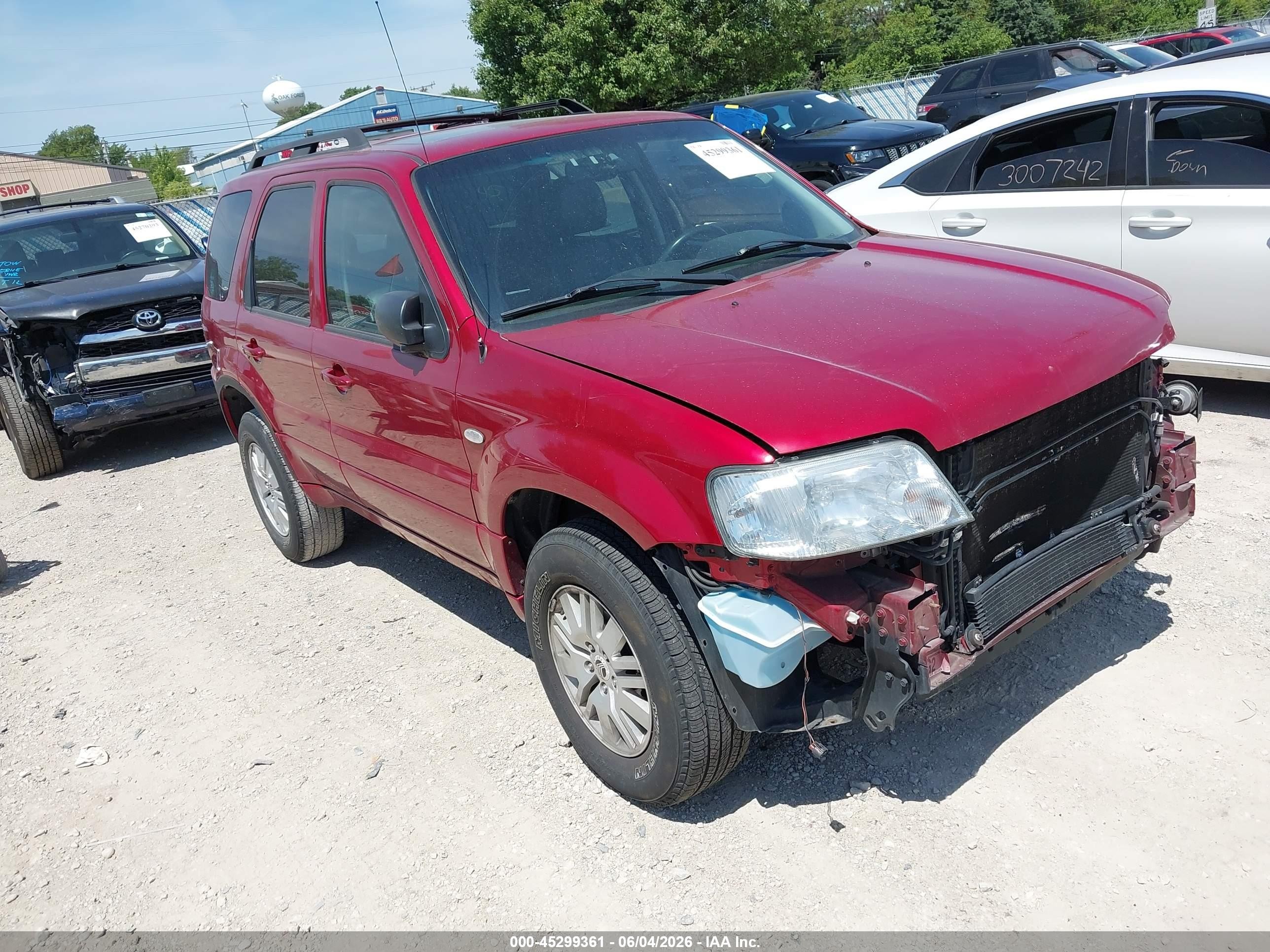 2007 Mercury Mariner Luxury Red vin: 4M2CU81157KJ06654